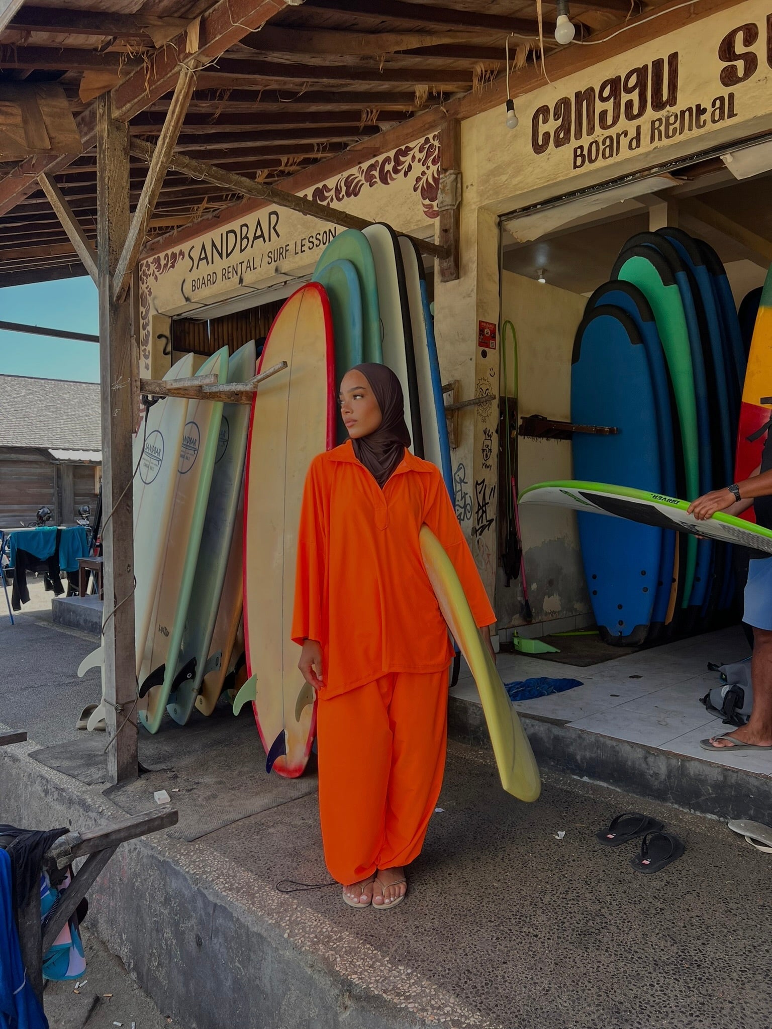 Burkini polo Lina Orange vif - TAHIRA
