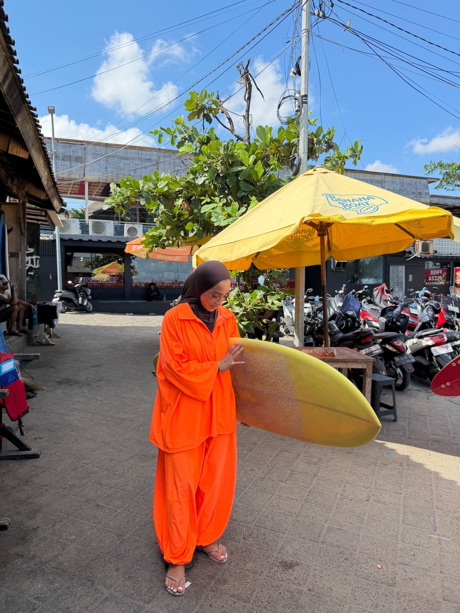 Burkini polo Lina Orange vif - TAHIRA