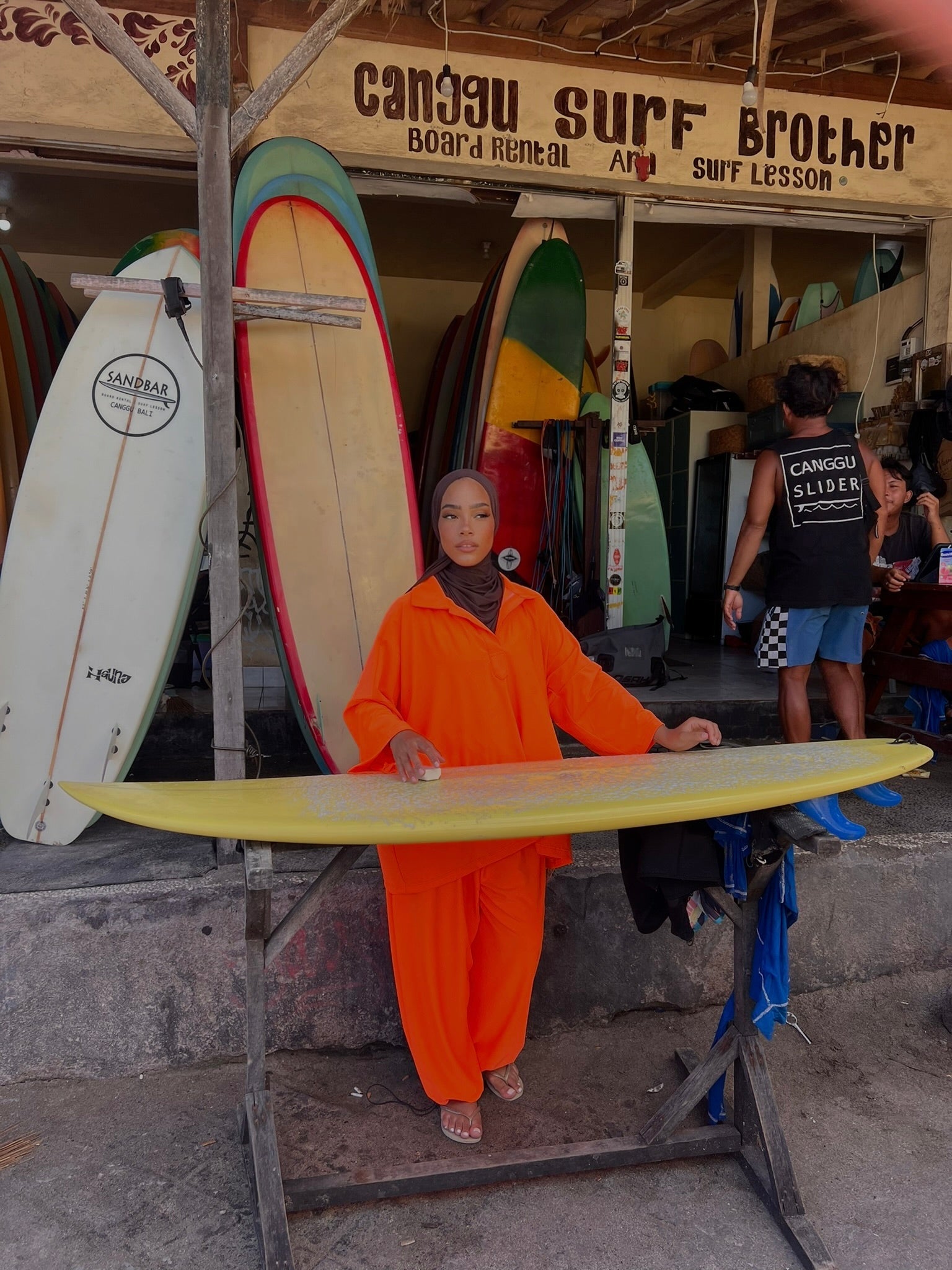 Burkini polo Lina Orange vif - TAHIRA