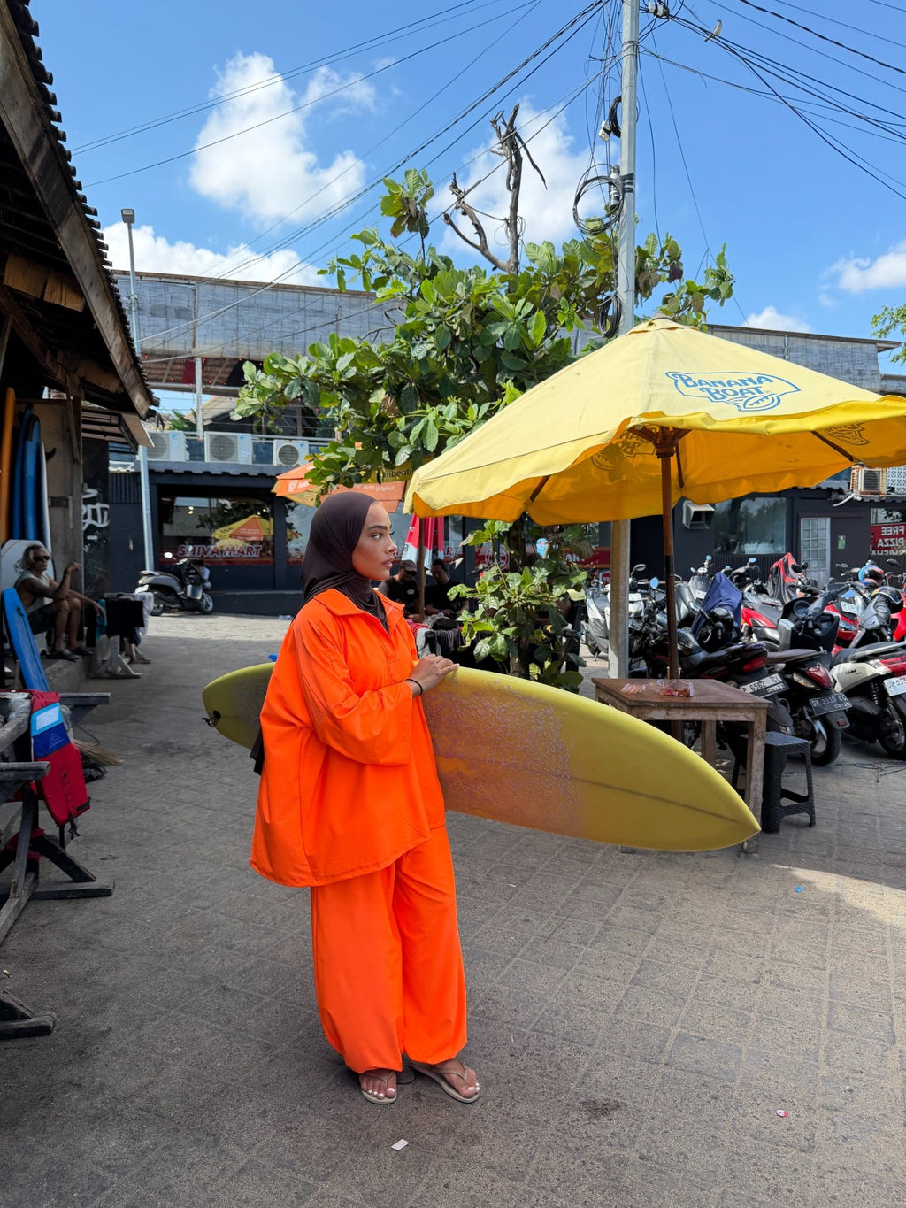 Burkini polo Lina Orange vif - TAHIRA