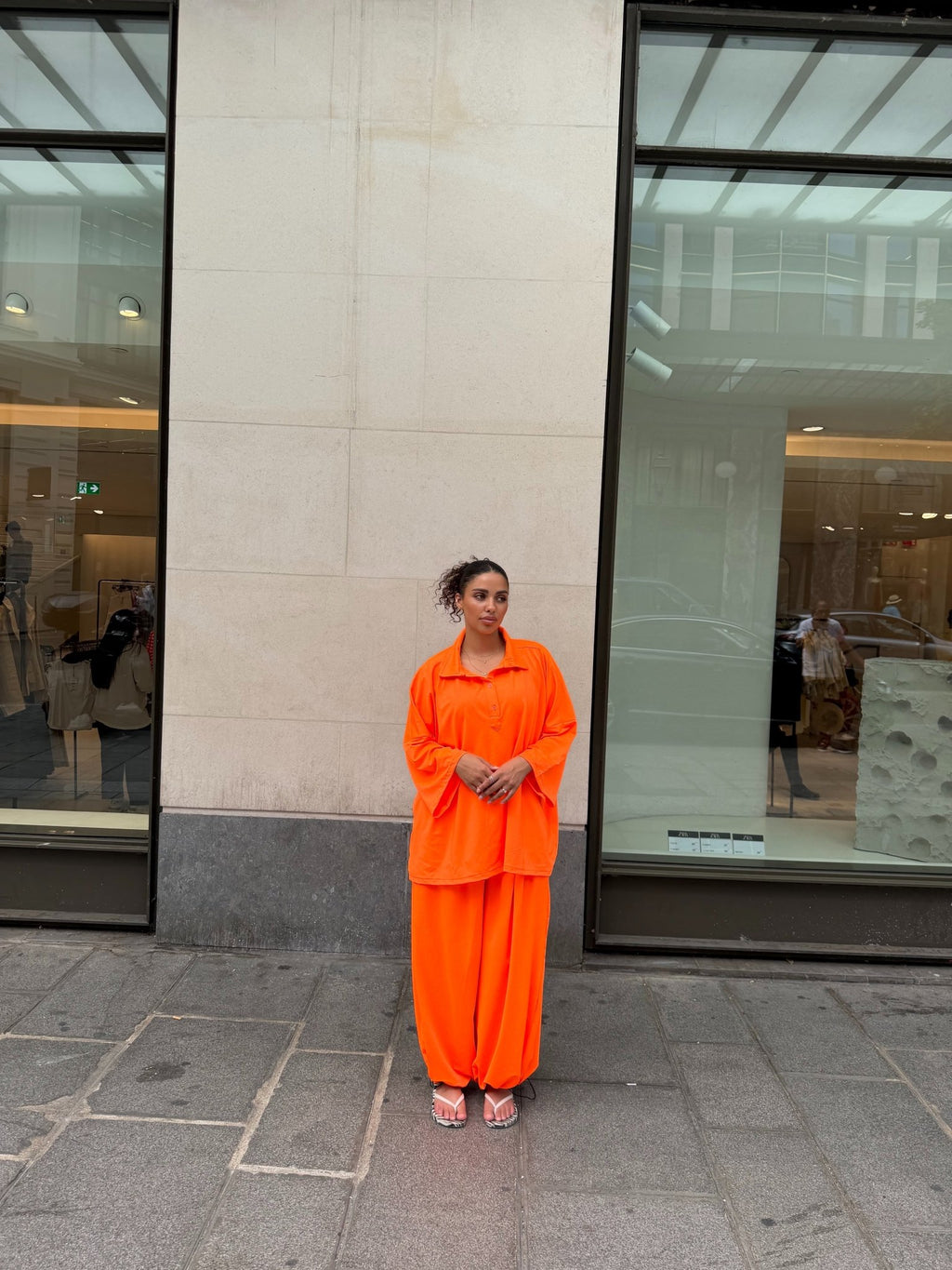 Burkini polo Lina Orange vif - TAHIRA
