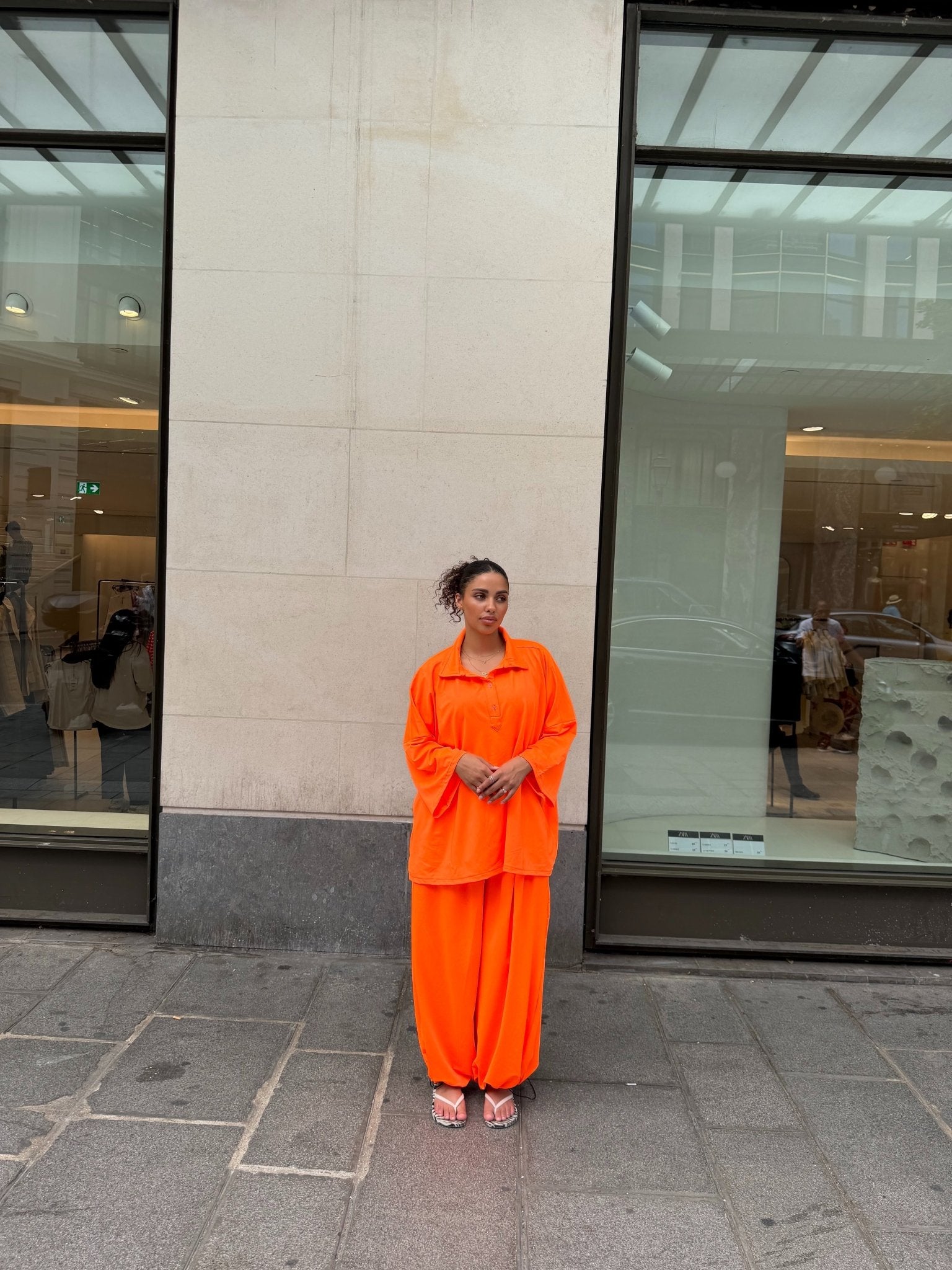 Burkini polo Lina Orange vif - TAHIRA
