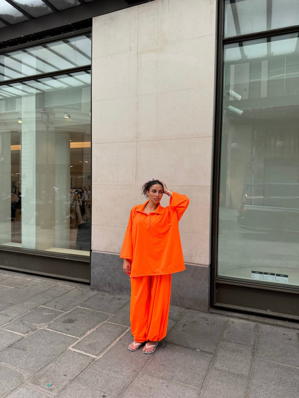 Burkini polo Lina Orange vif - TAHIRA