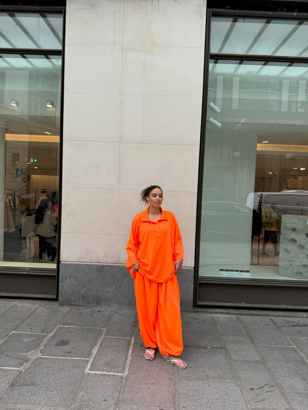 Burkini polo Lina Orange vif - TAHIRA