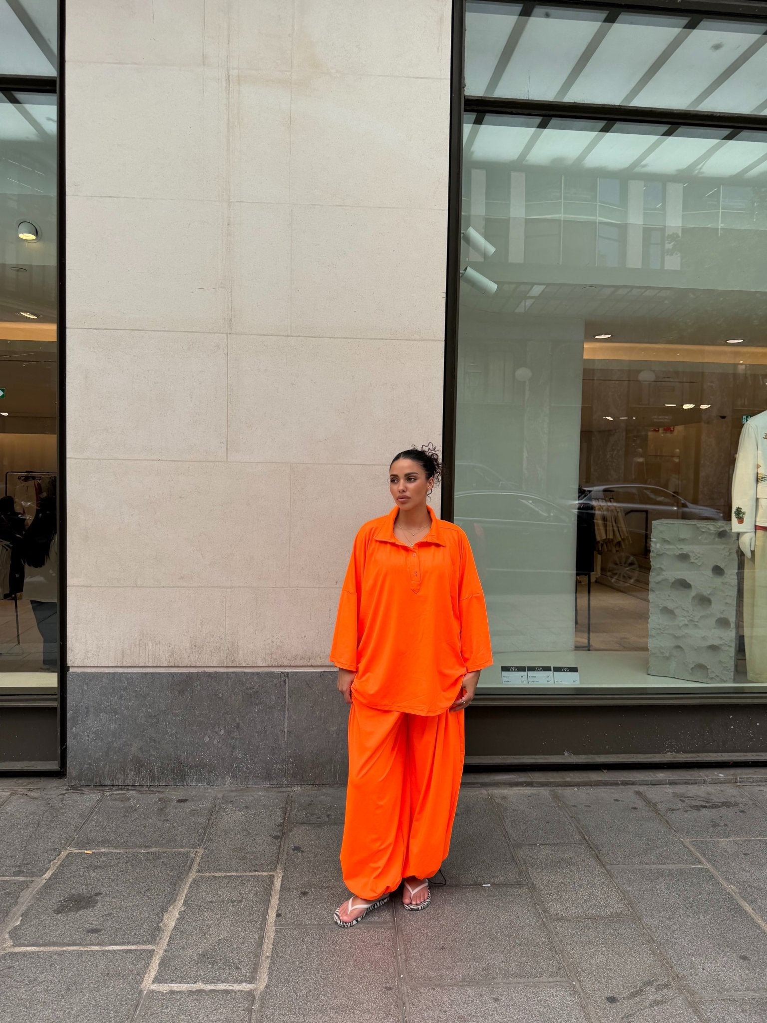 Burkini polo Lina Orange vif - TAHIRA