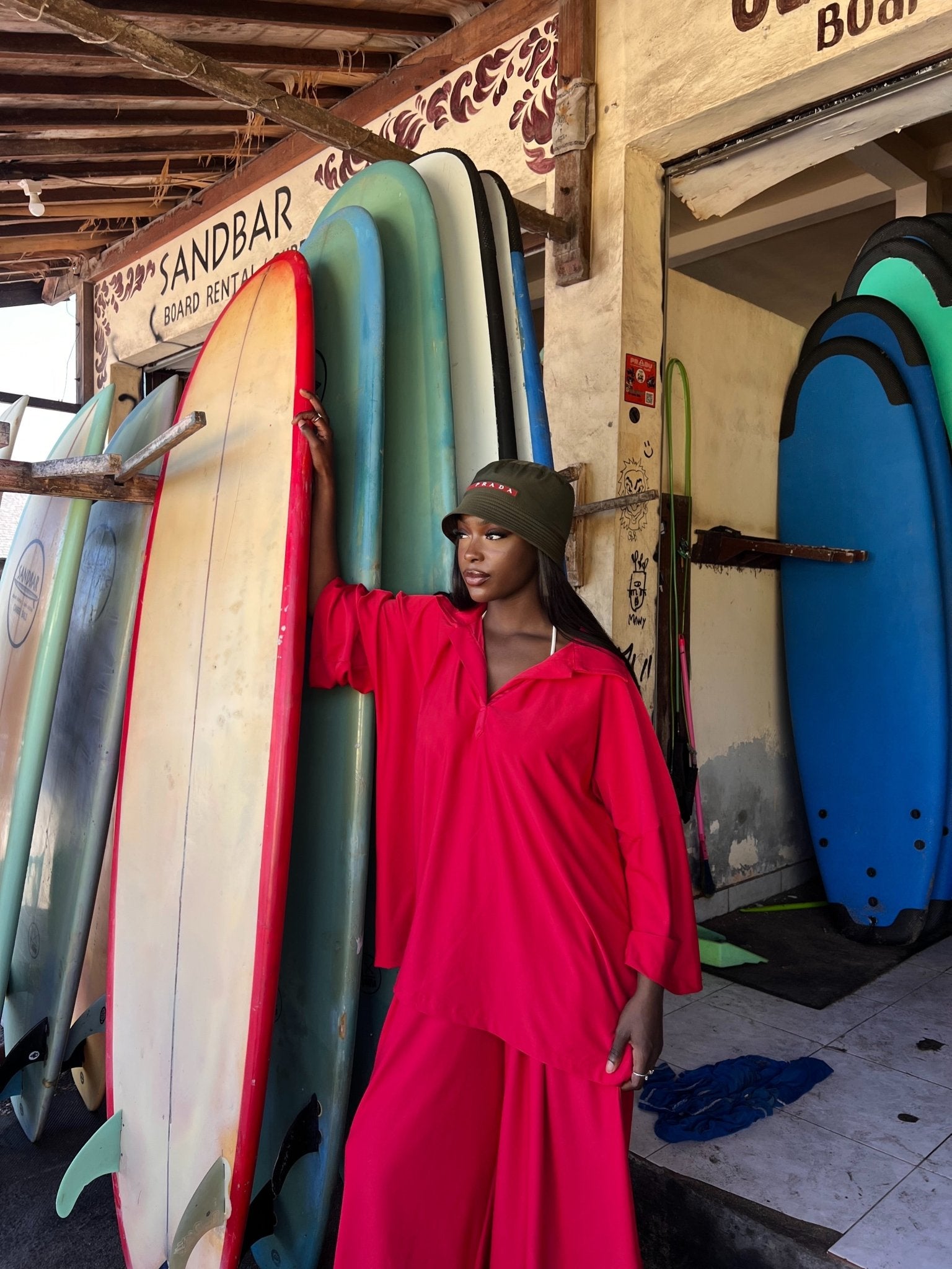 Burkini polo Lina Rouge - TAHIRA