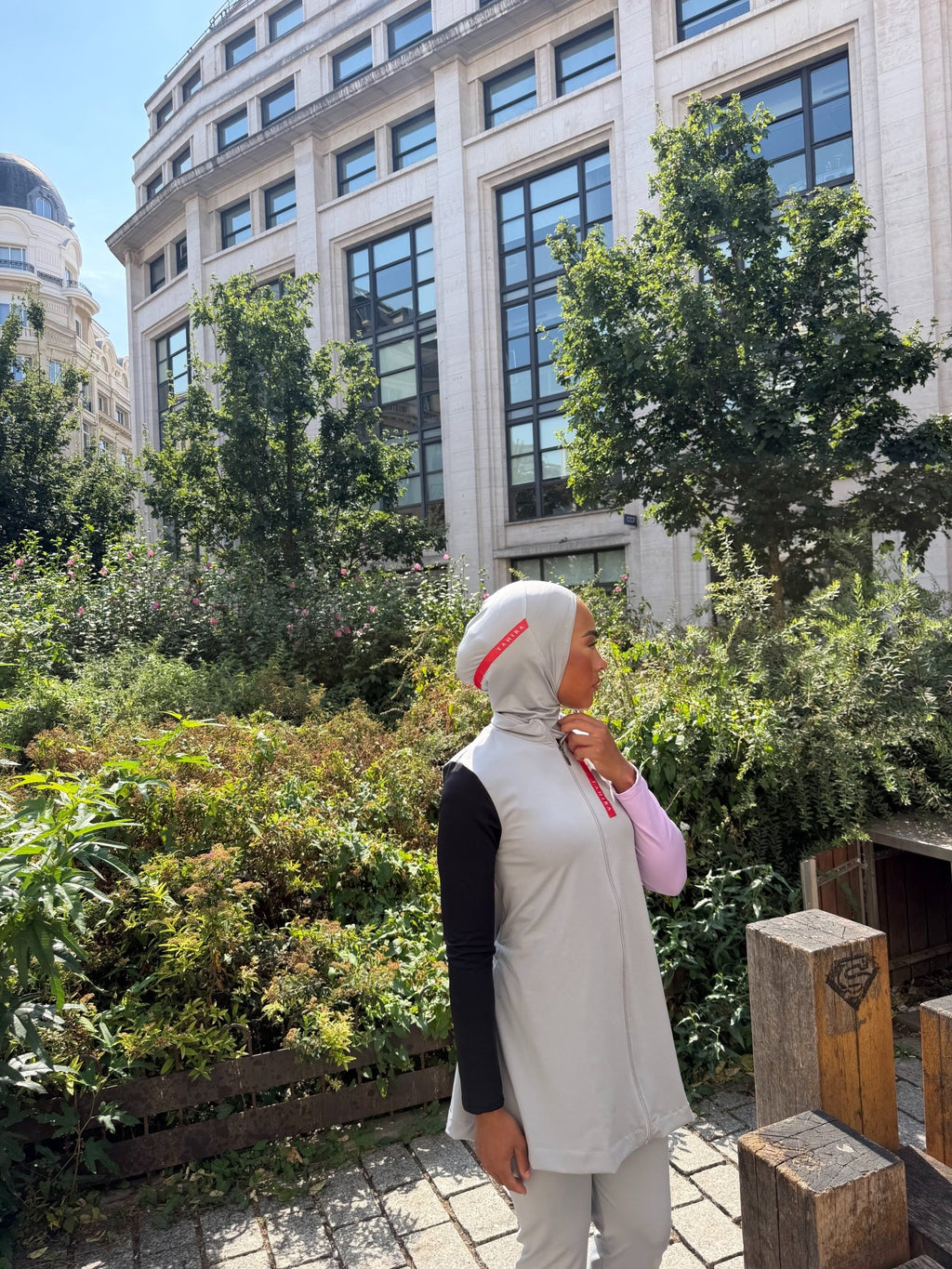 Burkini Safa - Gris/Violet - TAHIRA