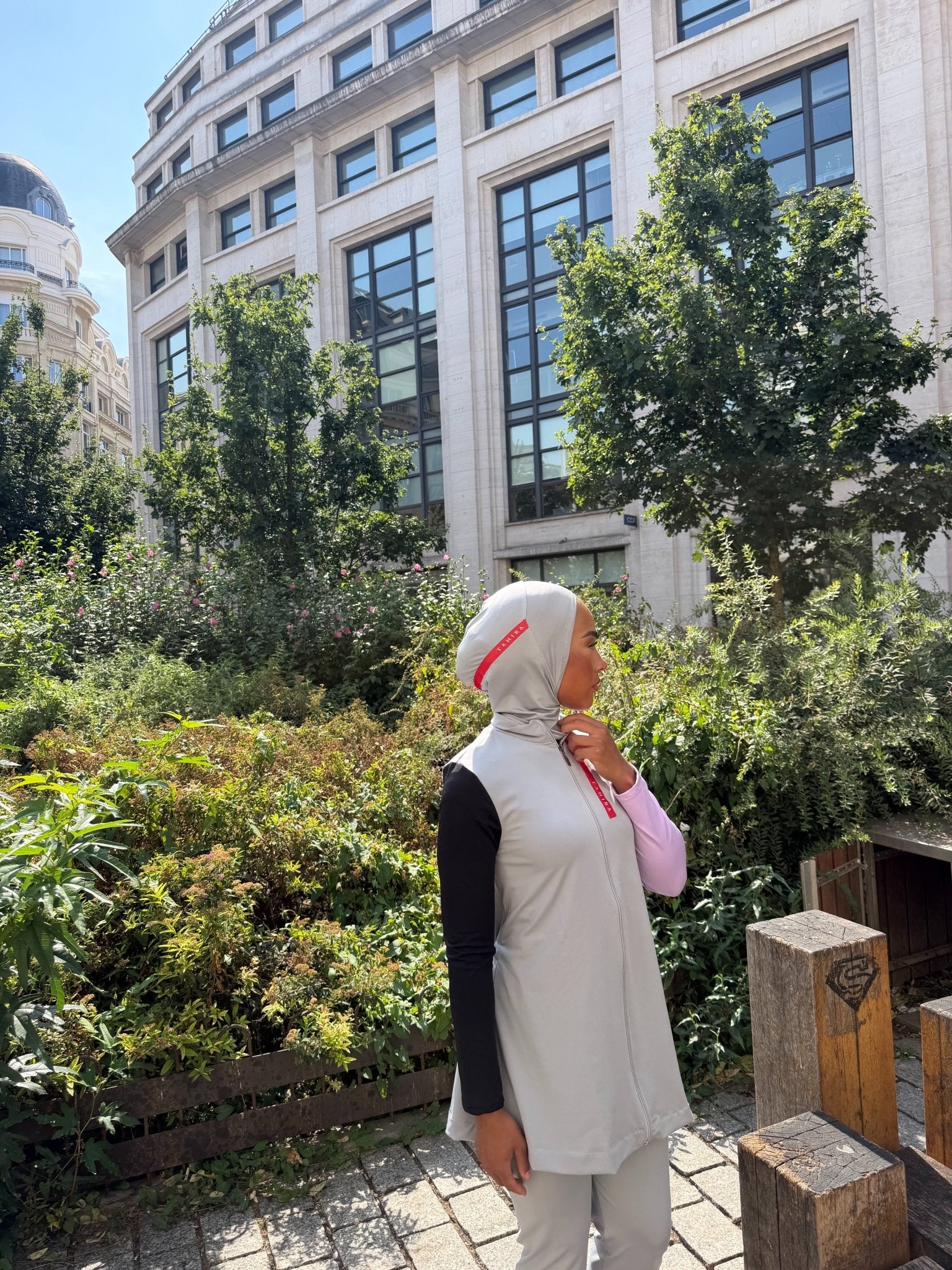Burkini Safa - Gris/Violet - TAHIRA