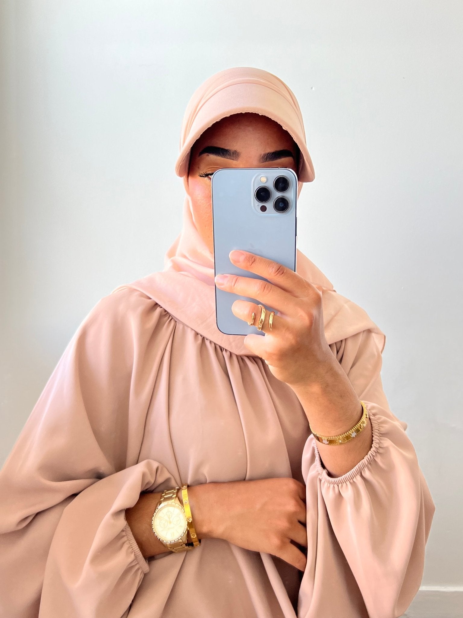 Casquette Hijab Beige Rosé - TAHIRA