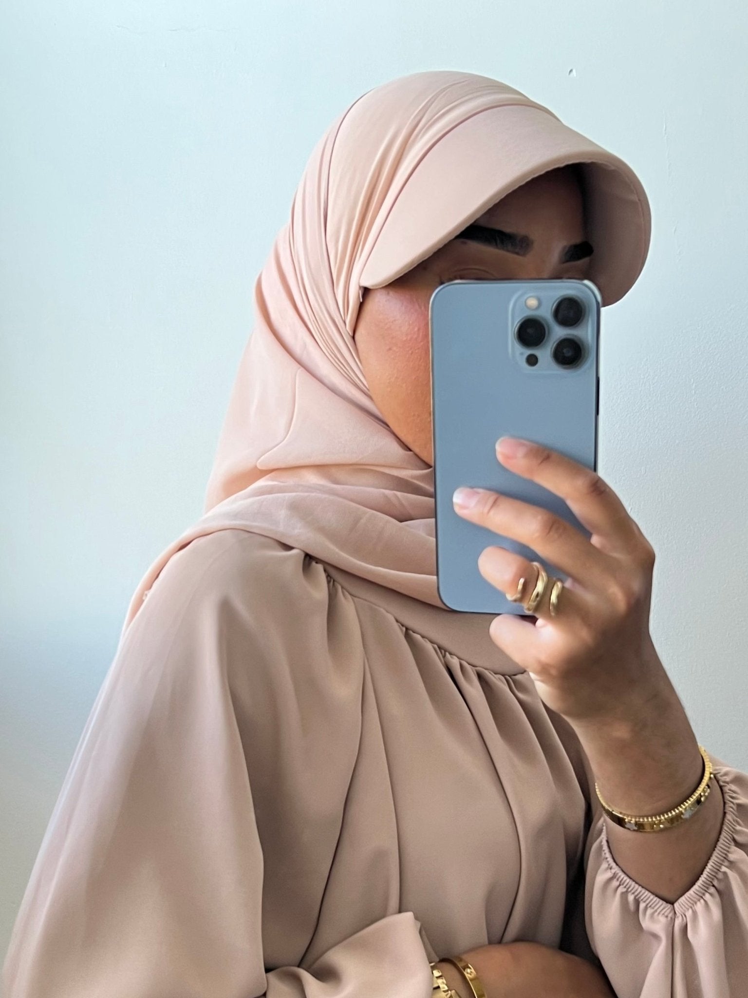 Casquette Hijab Beige Rosé - TAHIRA