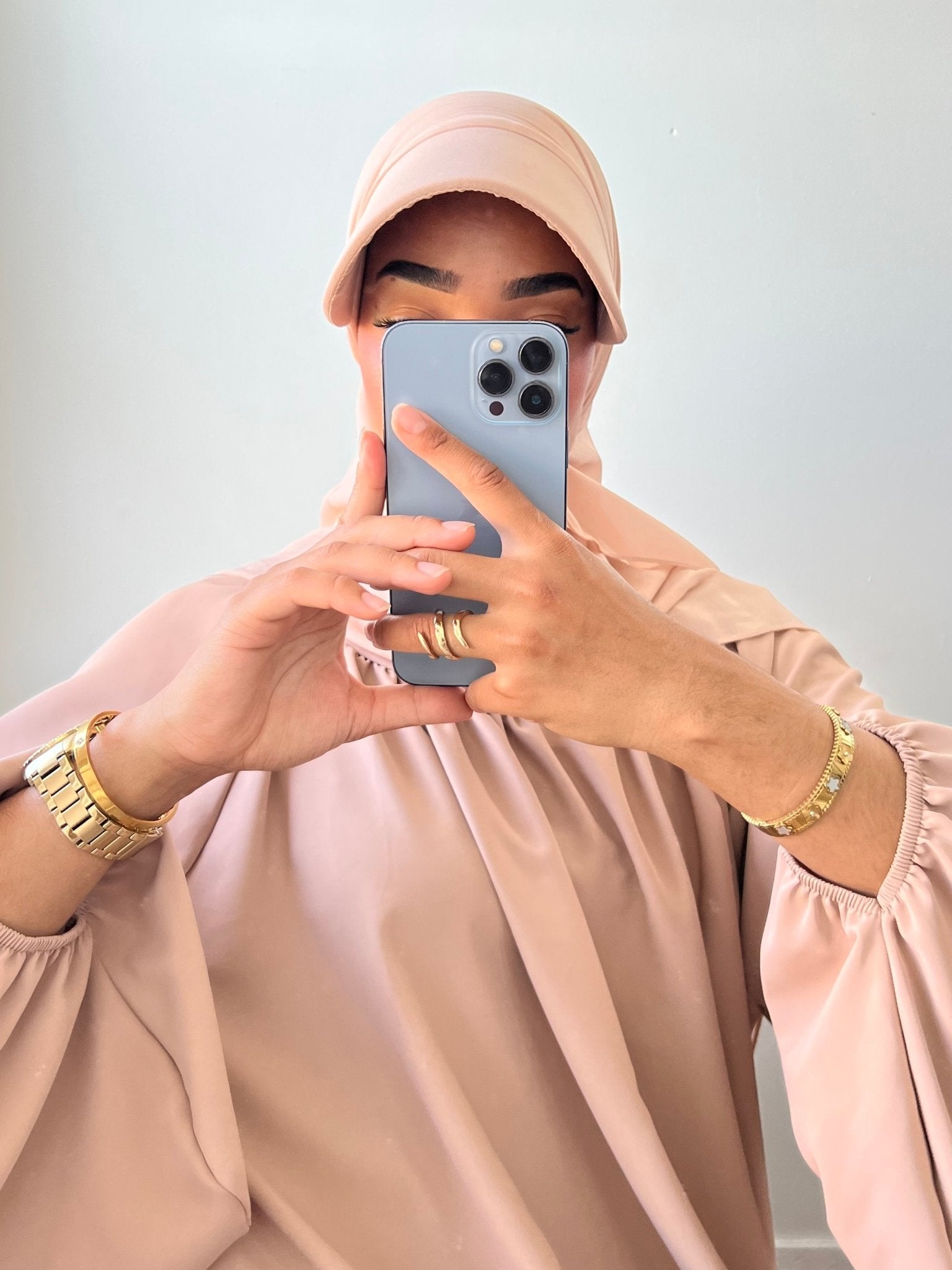 Casquette Hijab Beige Rosé - TAHIRA