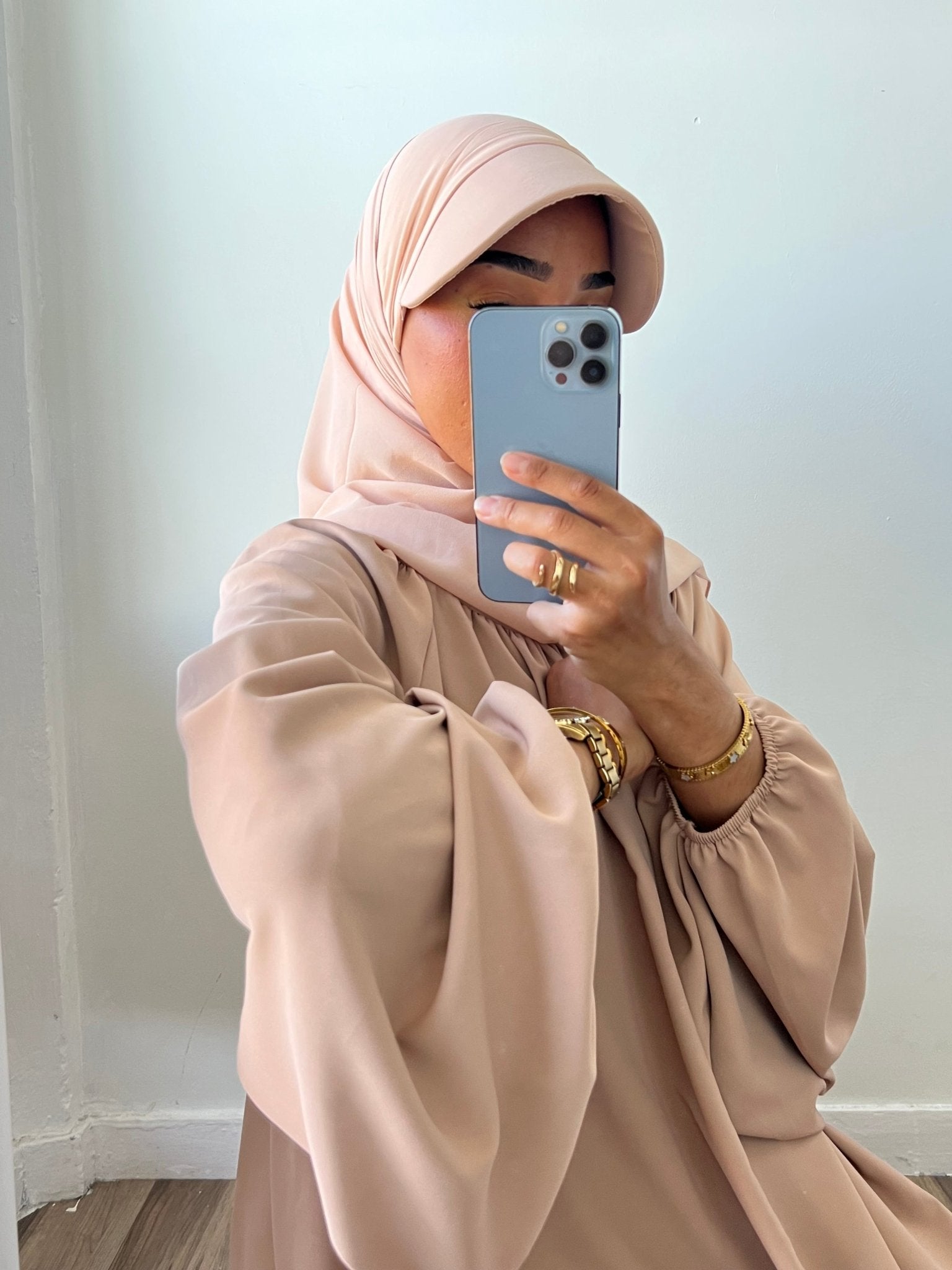 Casquette Hijab Beige Rosé - TAHIRA