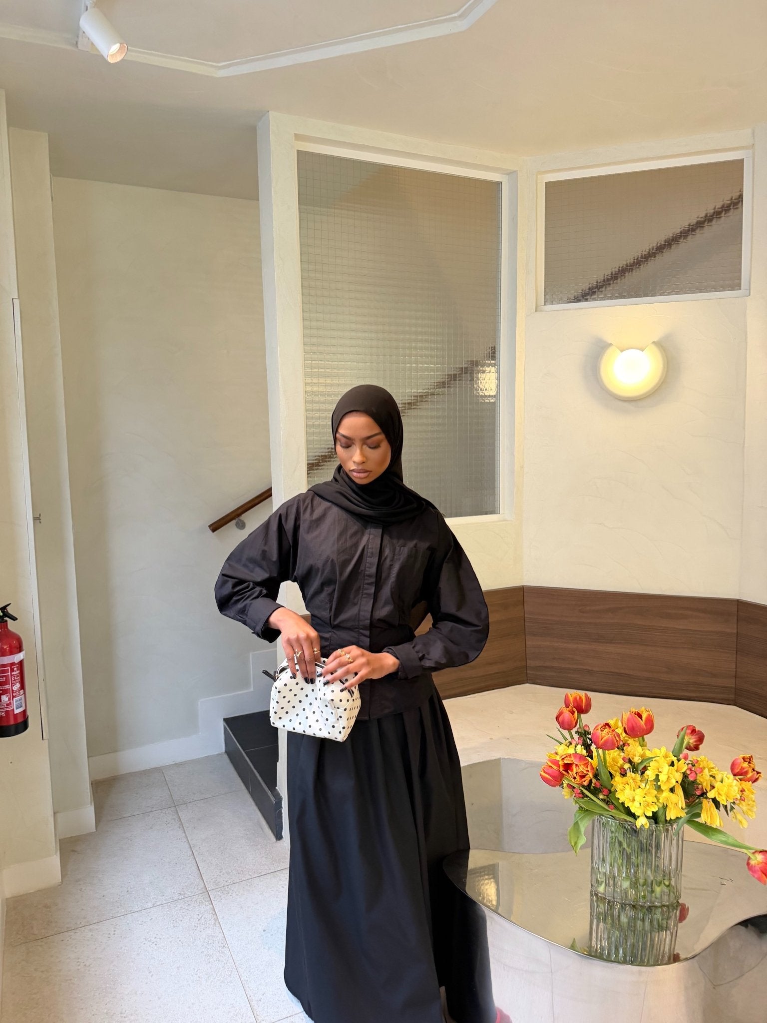 Chemise Torrento Noir ajustable - TAHIRA