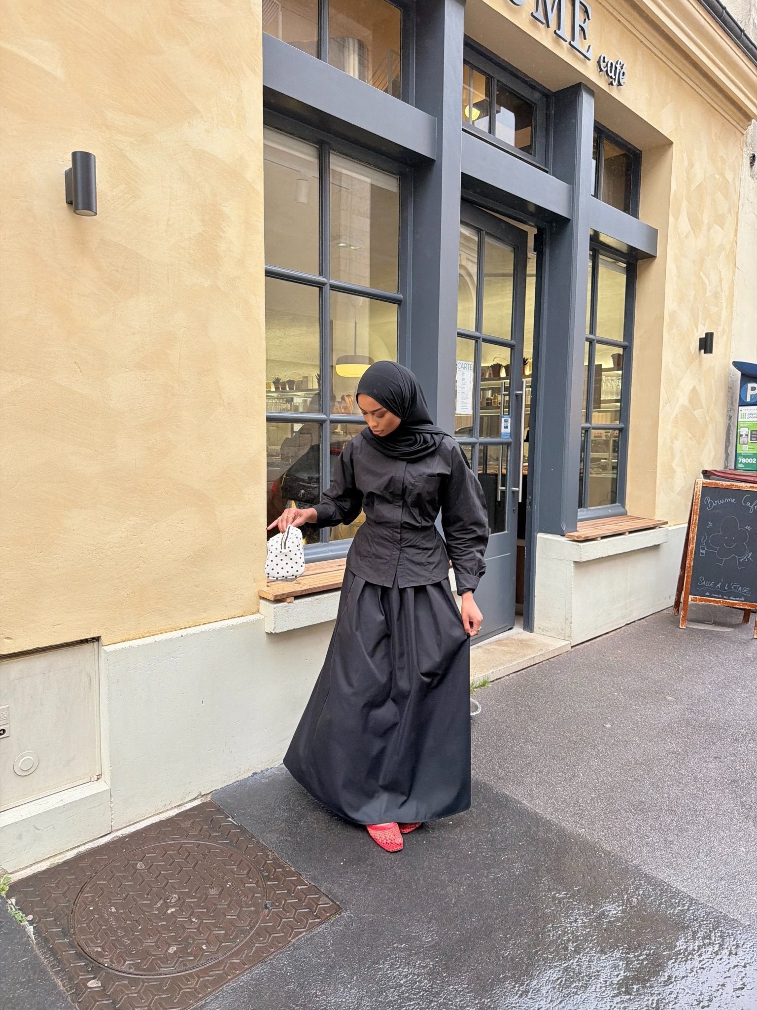 Chemise Torrento Noir ajustable - TAHIRA