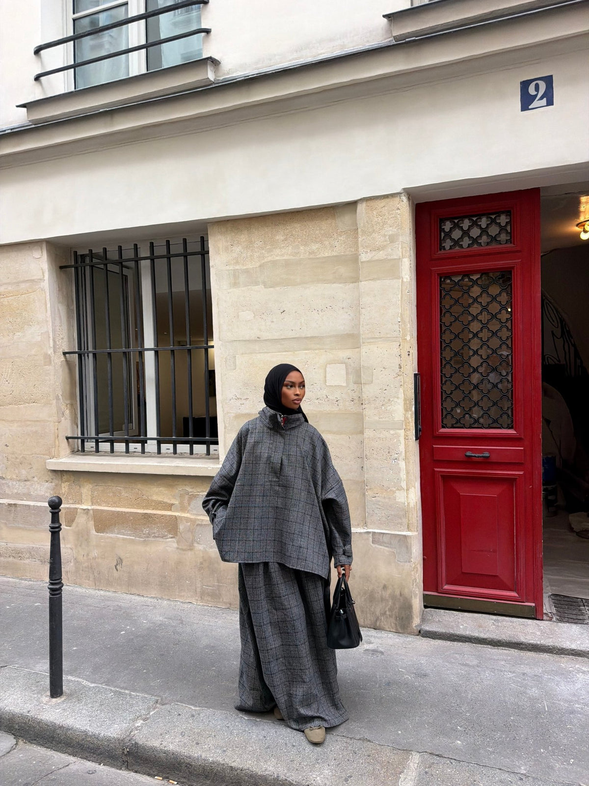 Ensemble Alicante Anthracite (Carreaux noir) - TAHIRA