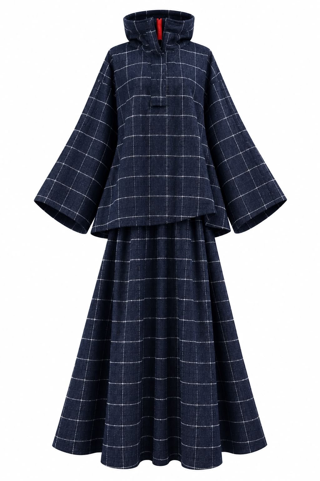 Ensemble Alicante Bleu nuit (Carreaux blanc) (Précommande 7 jours ouvrés) - TAHIRA