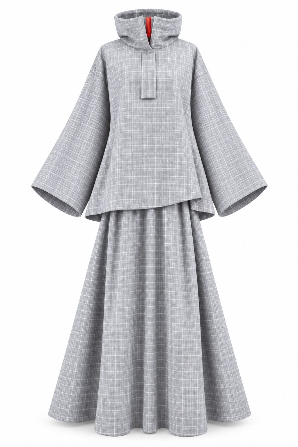 Ensemble Alicante Gris perle (Carreaux blanc) (Précommande 7 jours ouvrés) - TAHIRA