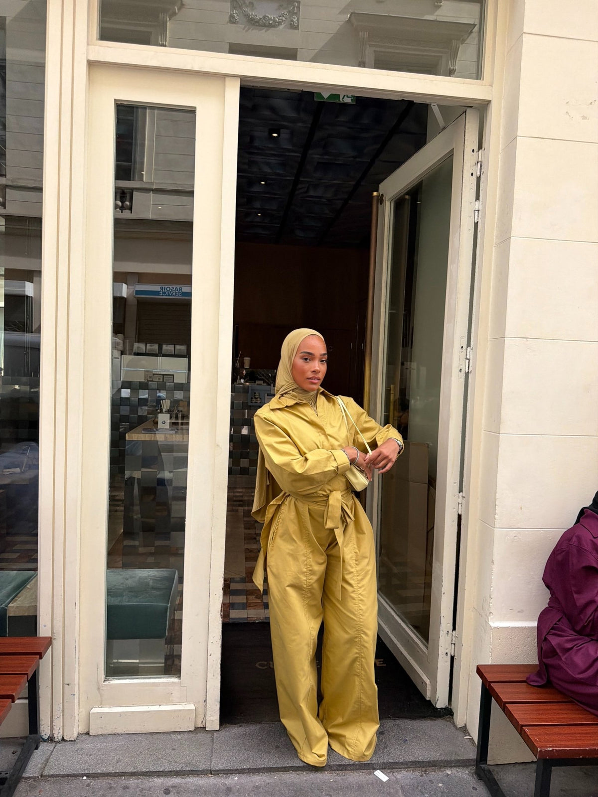 Ensemble Amira - Jaune moutarde - TAHIRA