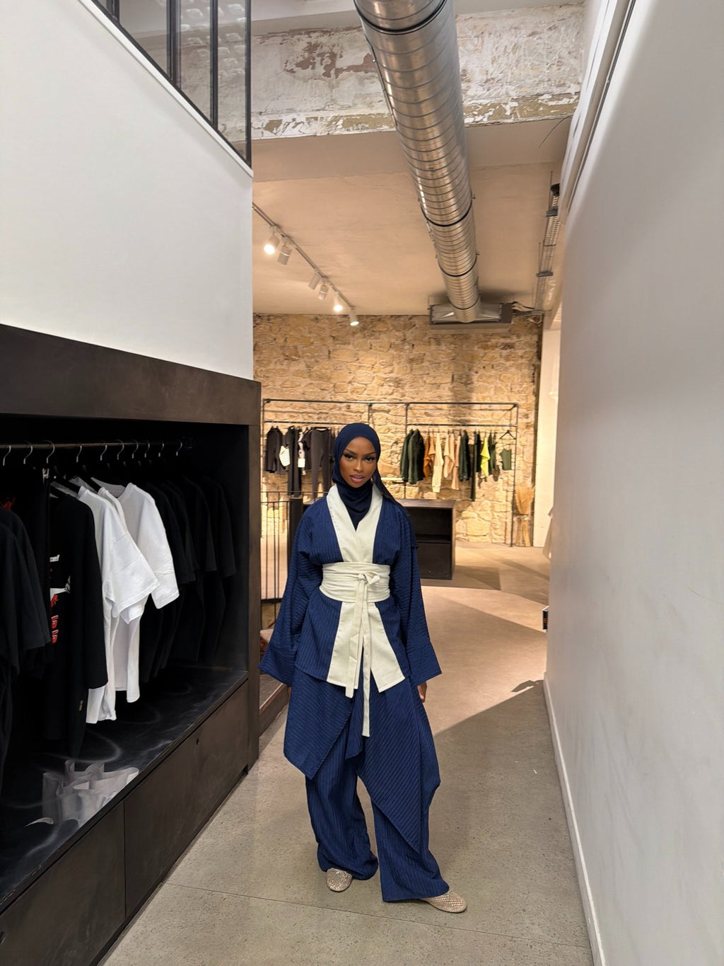 Ensemble Annie - Marine-Beige - TAHIRA