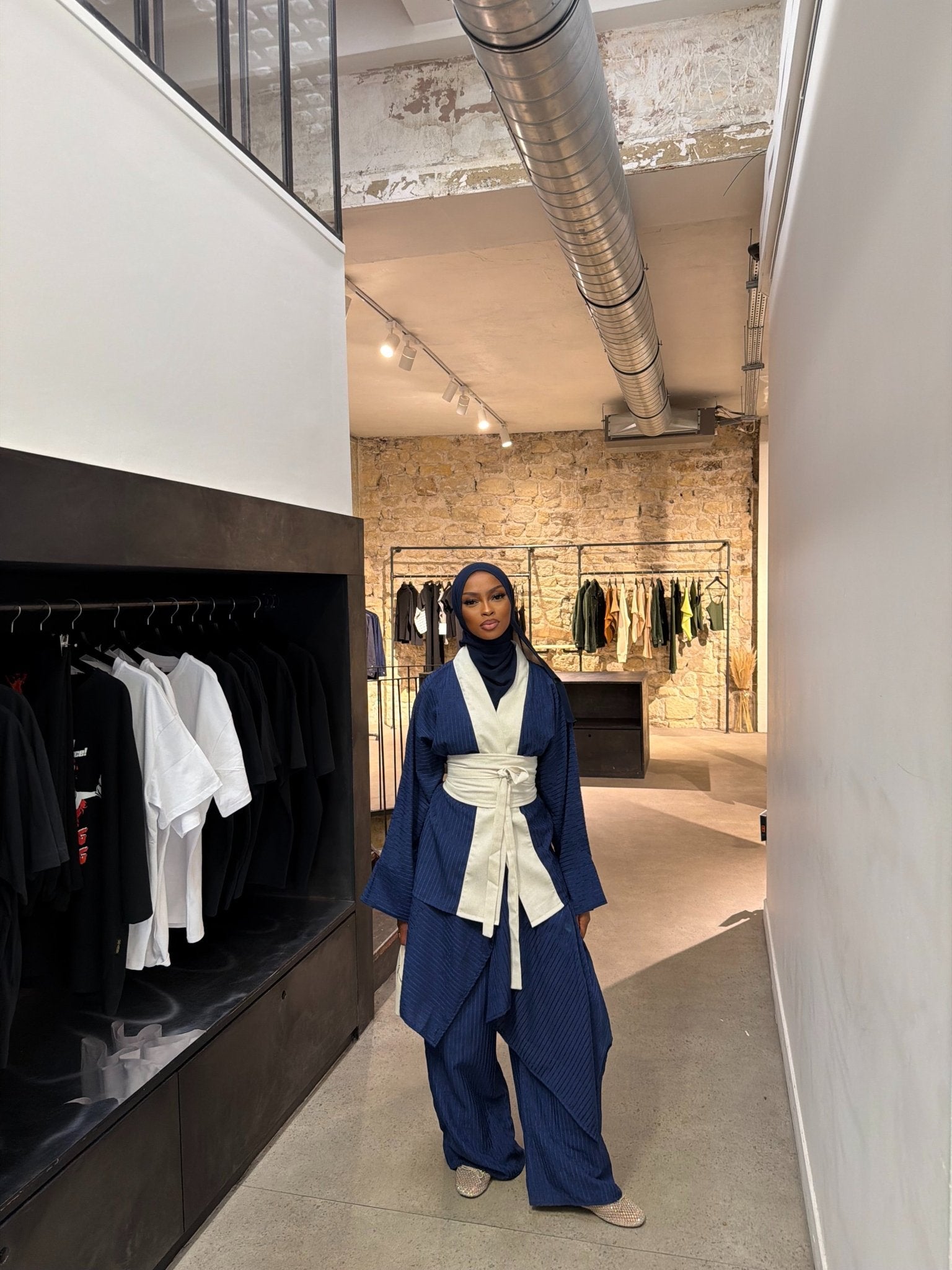 Ensemble Annie - Marine-Beige - TAHIRA