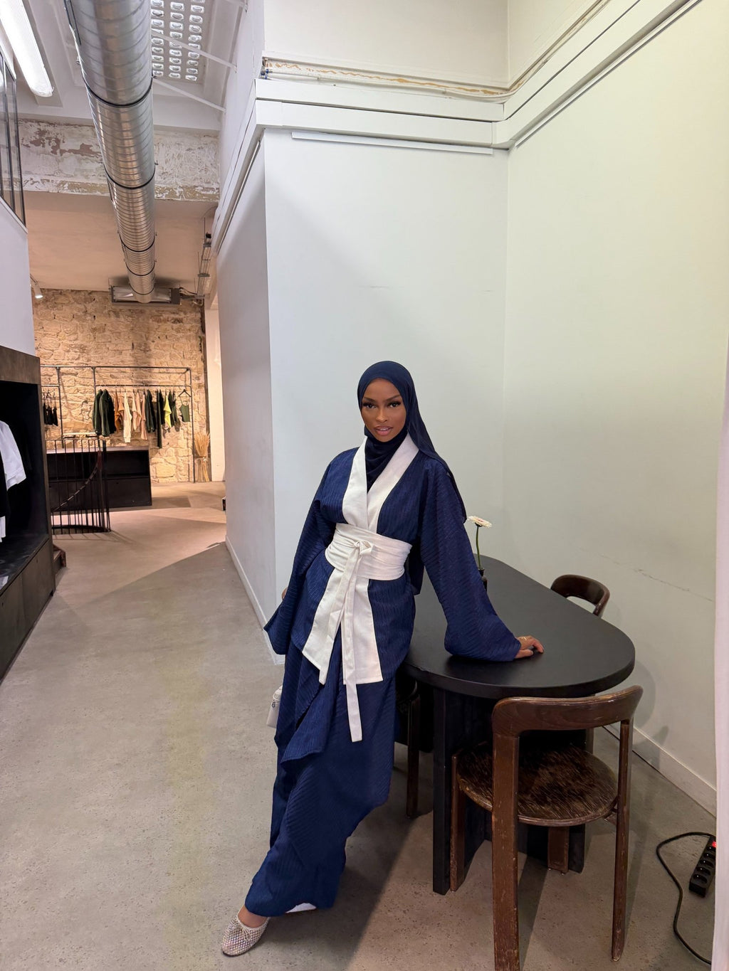 Ensemble Annie - Marine-Beige - TAHIRA