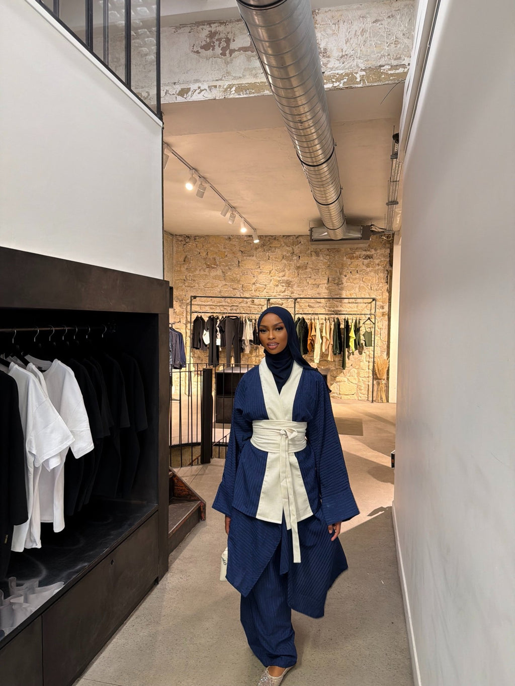 Ensemble Annie - Marine-Beige - TAHIRA