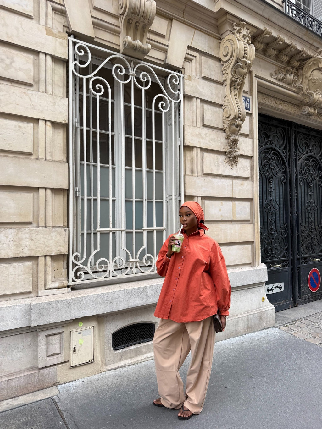 Ensemble Awa Rouille (Chemise + Hijab) - TAHIRA