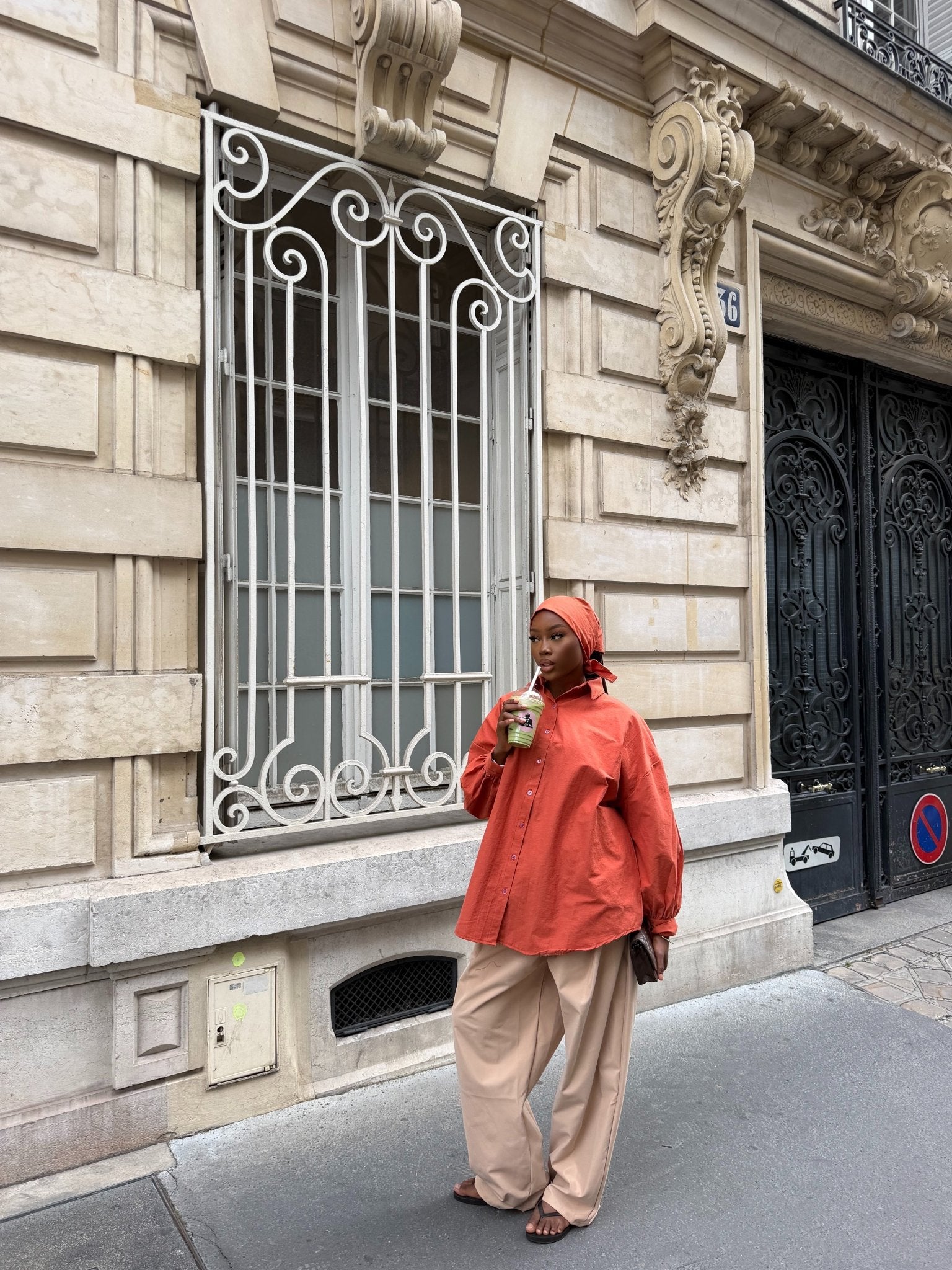 Ensemble Awa Rouille (Chemise + Hijab) - TAHIRA