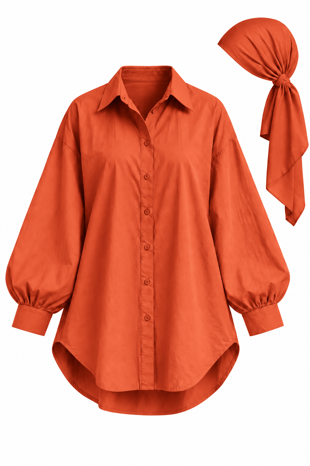 Ensemble Awa Rouille (Chemise + Hijab) - TAHIRA