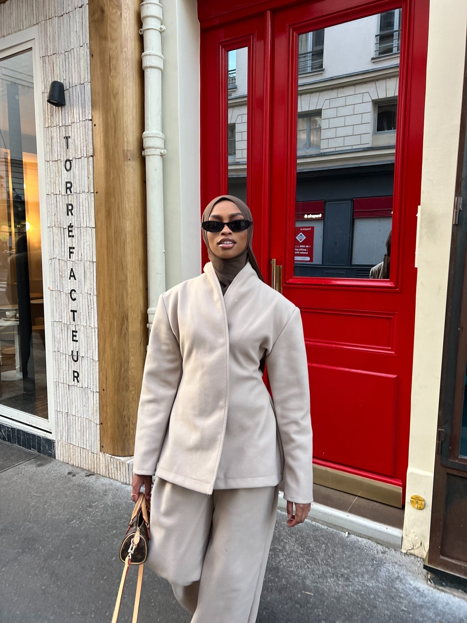 Ensemble Blazer Oria Beige Taupe XS / S - TAHIRA