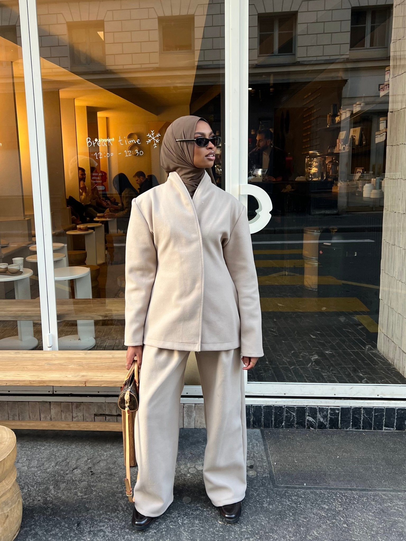 Ensemble Blazer Oria Beige Taupe XS / S - TAHIRA