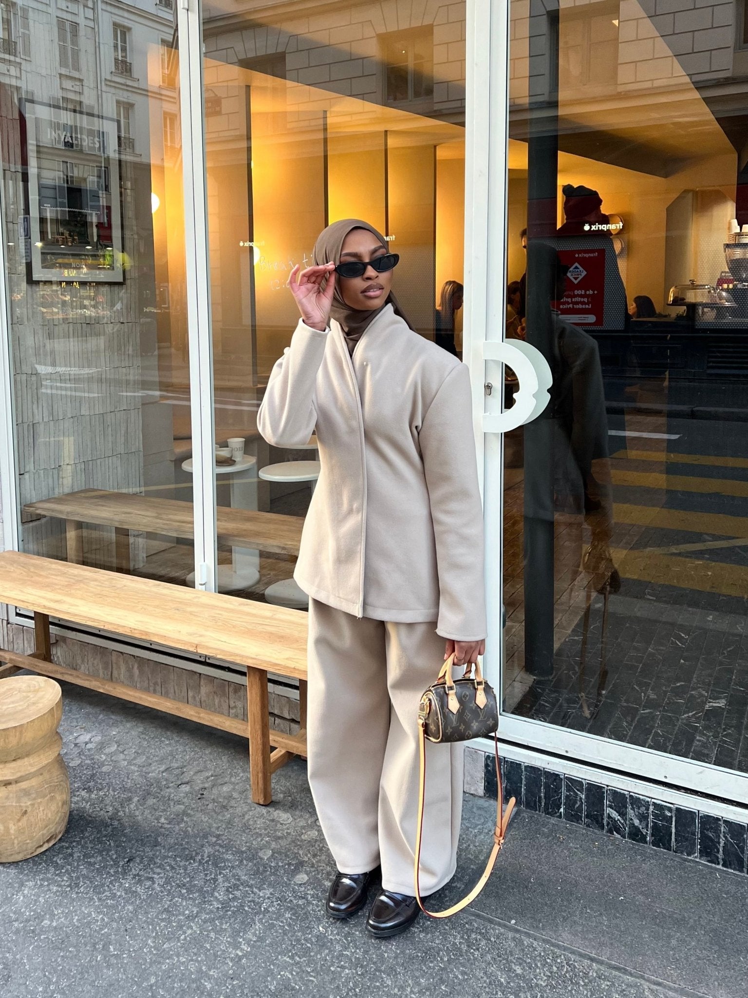 Ensemble Blazer Oria Beige Taupe XS / S - TAHIRA