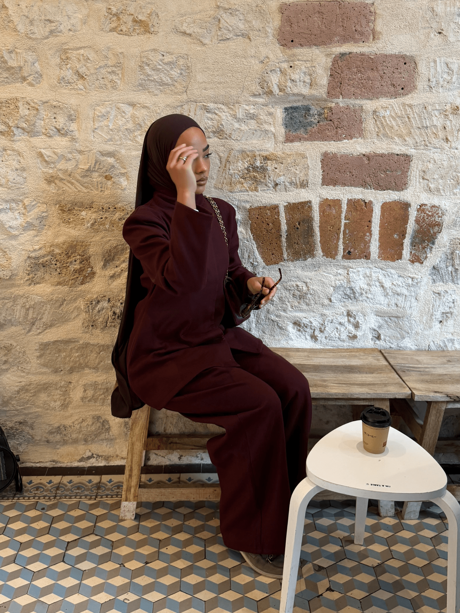 Ensemble Blazer Ornella Bordeaux - TAHIRA