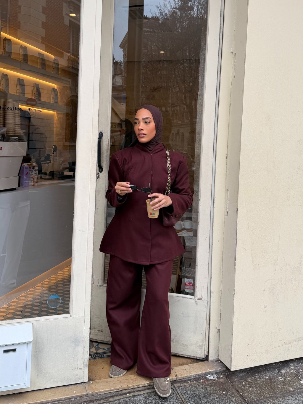 Ensemble Blazer Ornella Bordeaux - TAHIRA
