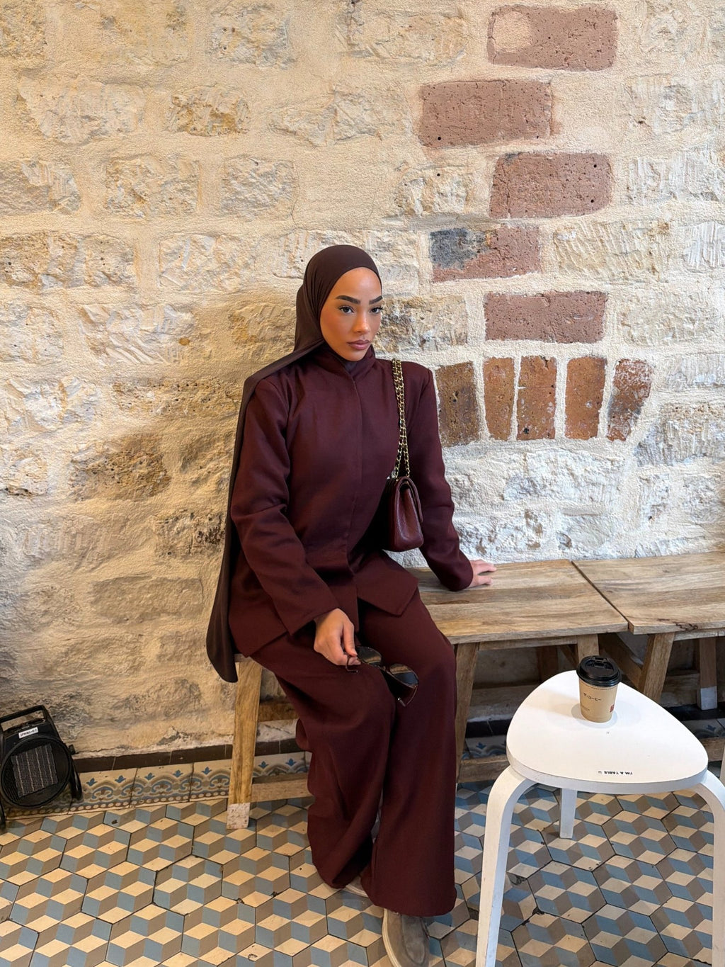 Ensemble Blazer Ornella Bordeaux - TAHIRA