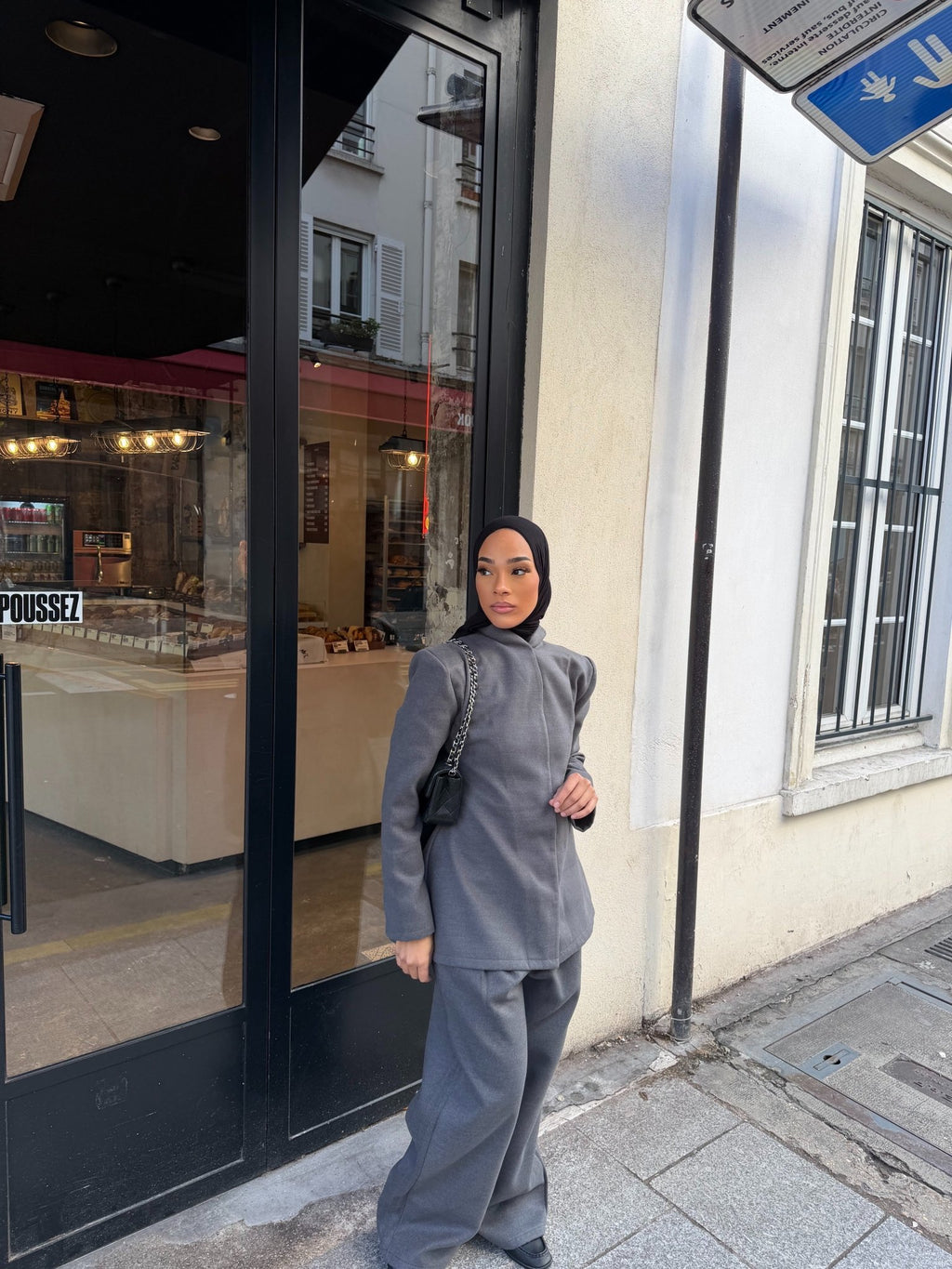 Ensemble Blazer Ornella Gris Foncé - TAHIRA