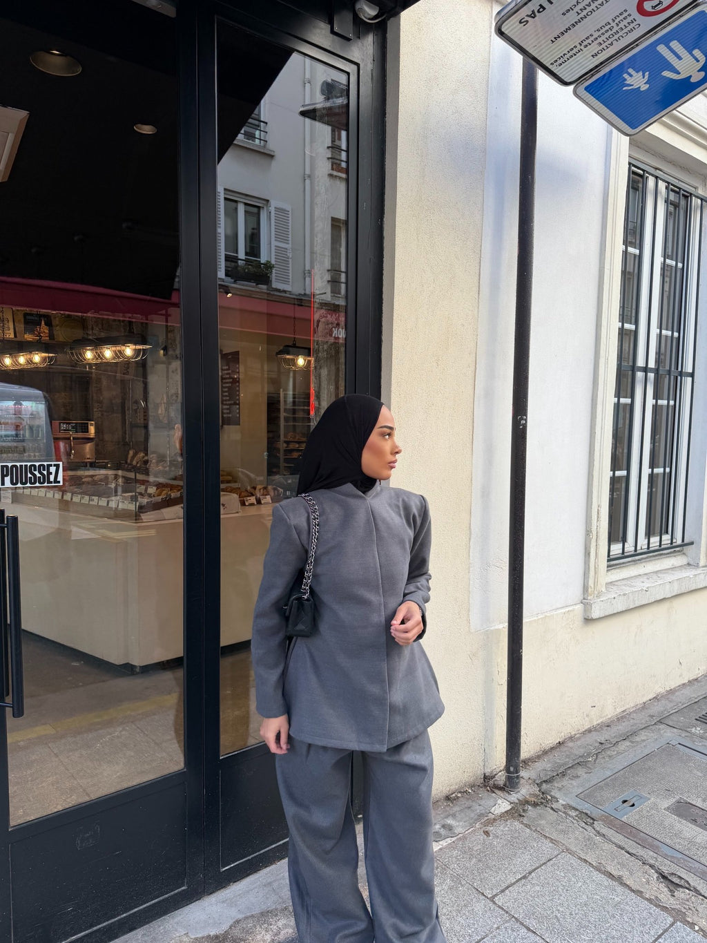 Ensemble Blazer Ornella Gris Foncé - TAHIRA
