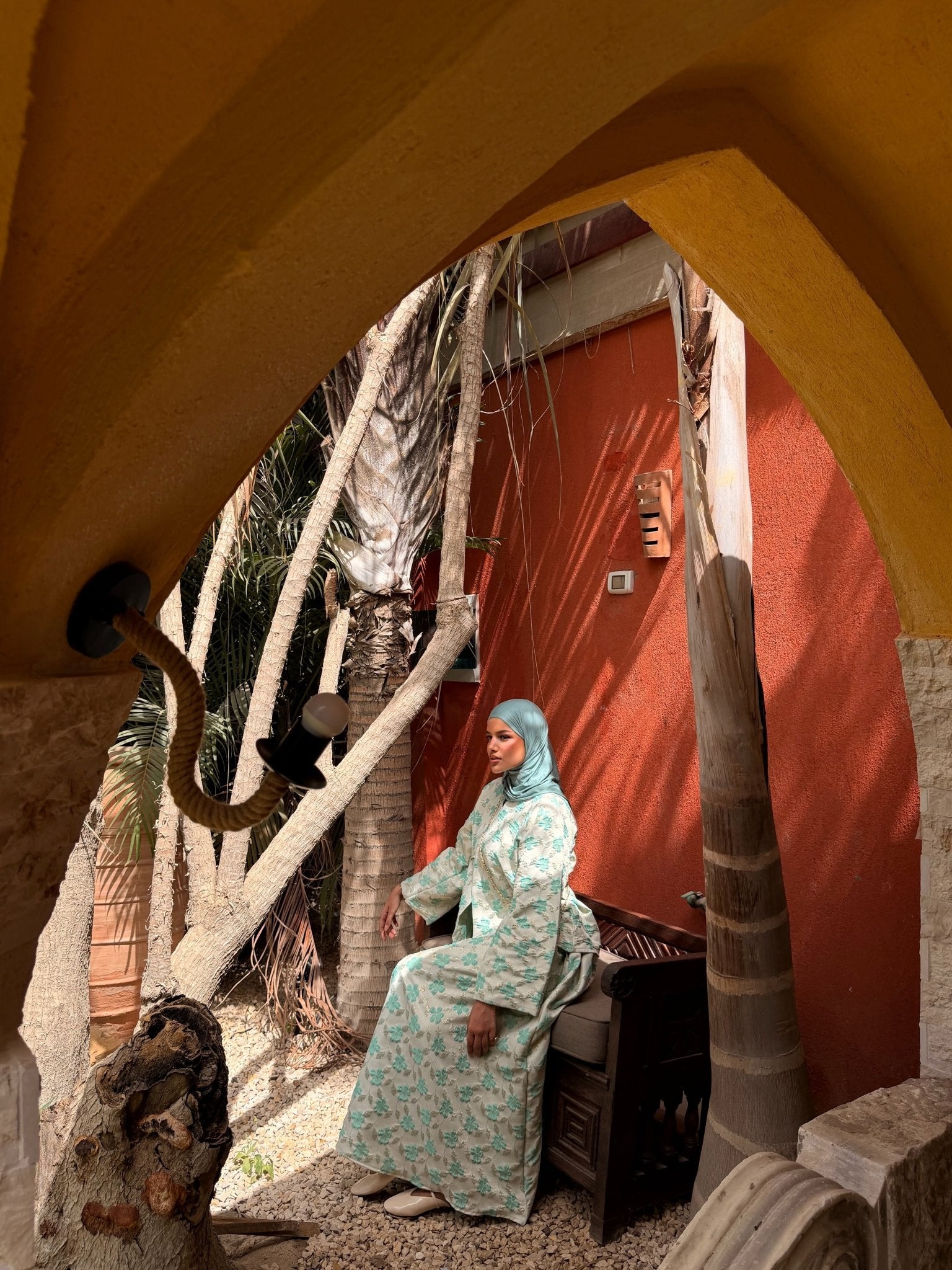 Ensemble Brocart Almeria Turquoise - TAHIRA