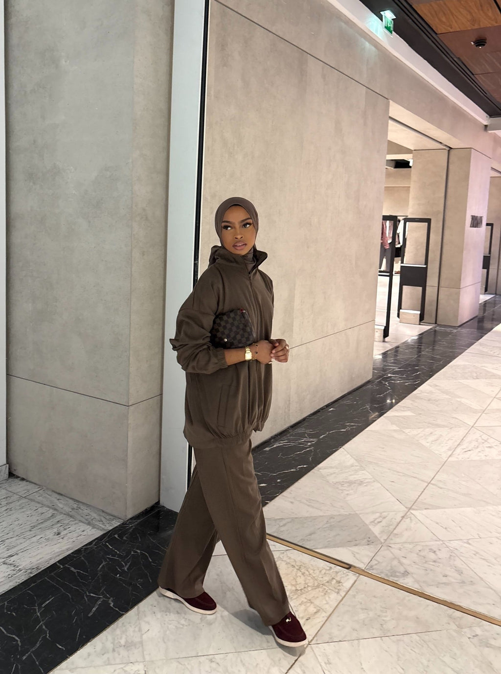 Ensemble Elvira Marron Foncé - TAHIRA