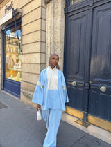 Hayat-Ensemble – Himmelblau/Beige