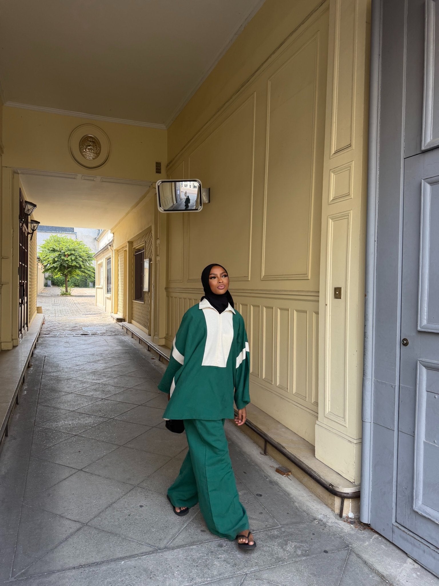 Ensemble Hayat - Émeraude/Beige - TAHIRA