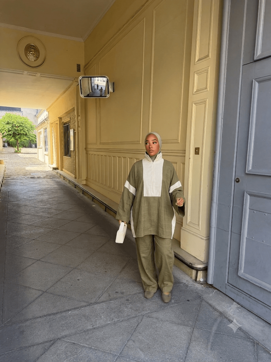 Ensemble Hayat - Kaki/Beige - TAHIRA