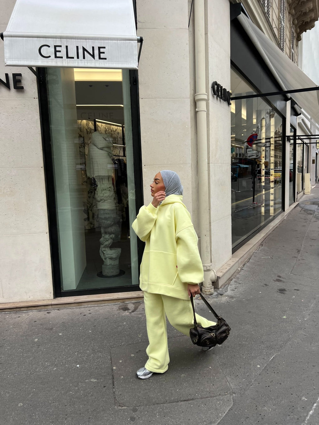 Ensemble Hoodie Heavy Beige ( Jupe ou Pantalon ) - TAHIRA