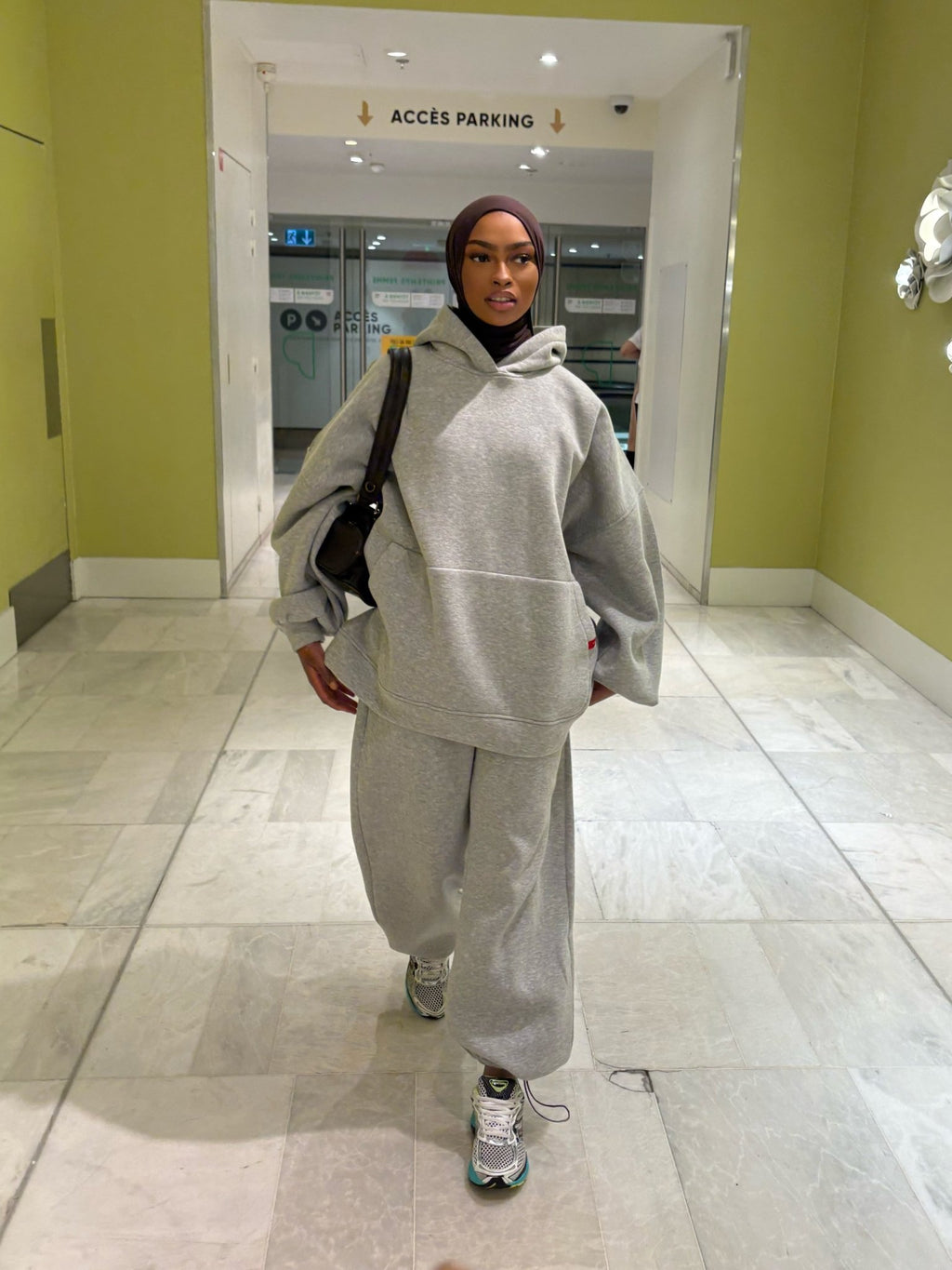 Ensemble Hoodie Heavy Gris ( Jupe ou Pantalon ) - TAHIRA