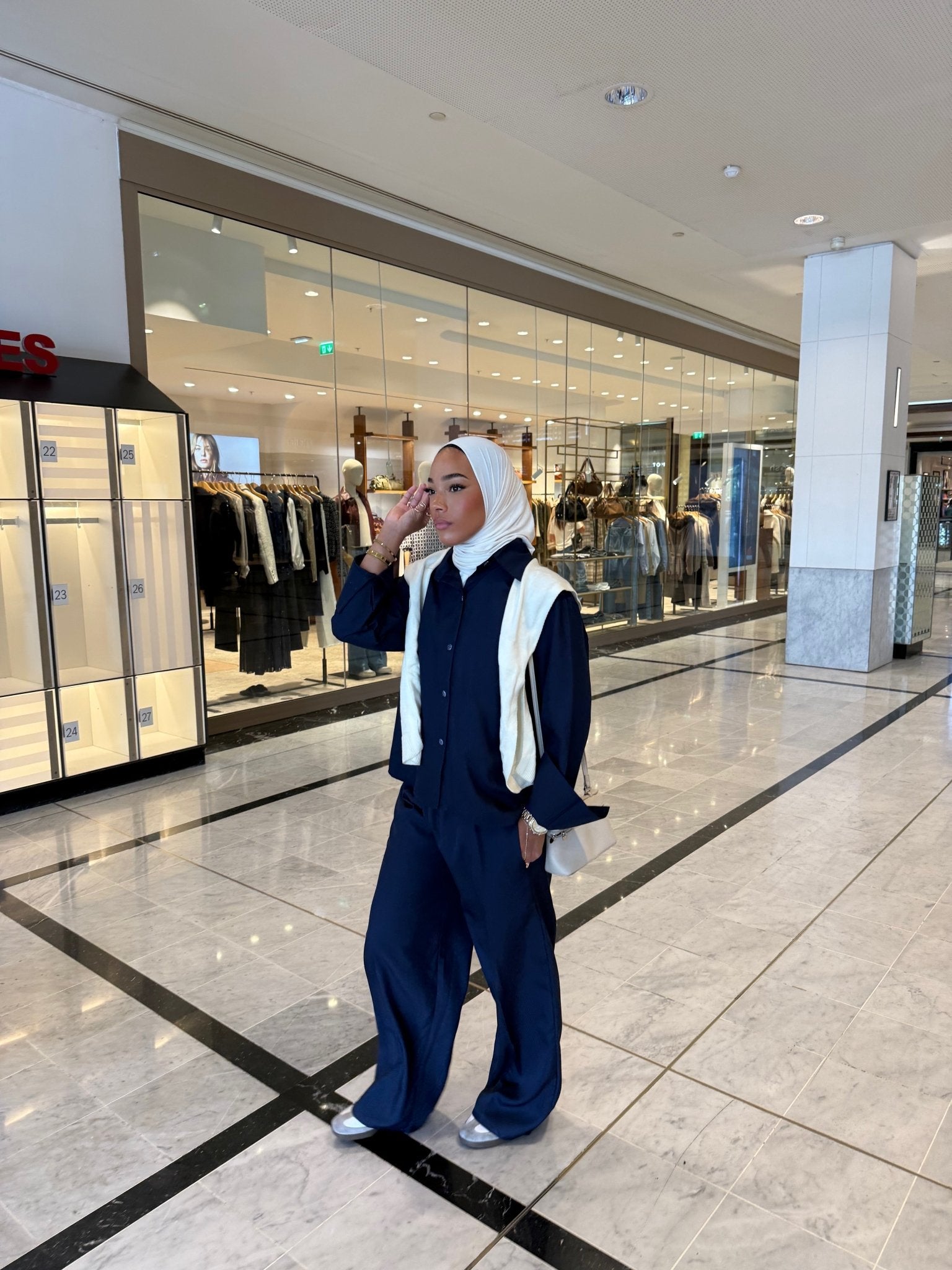 Ensemble Jade Bleu Nuit ( Pantalon ) - TAHIRA