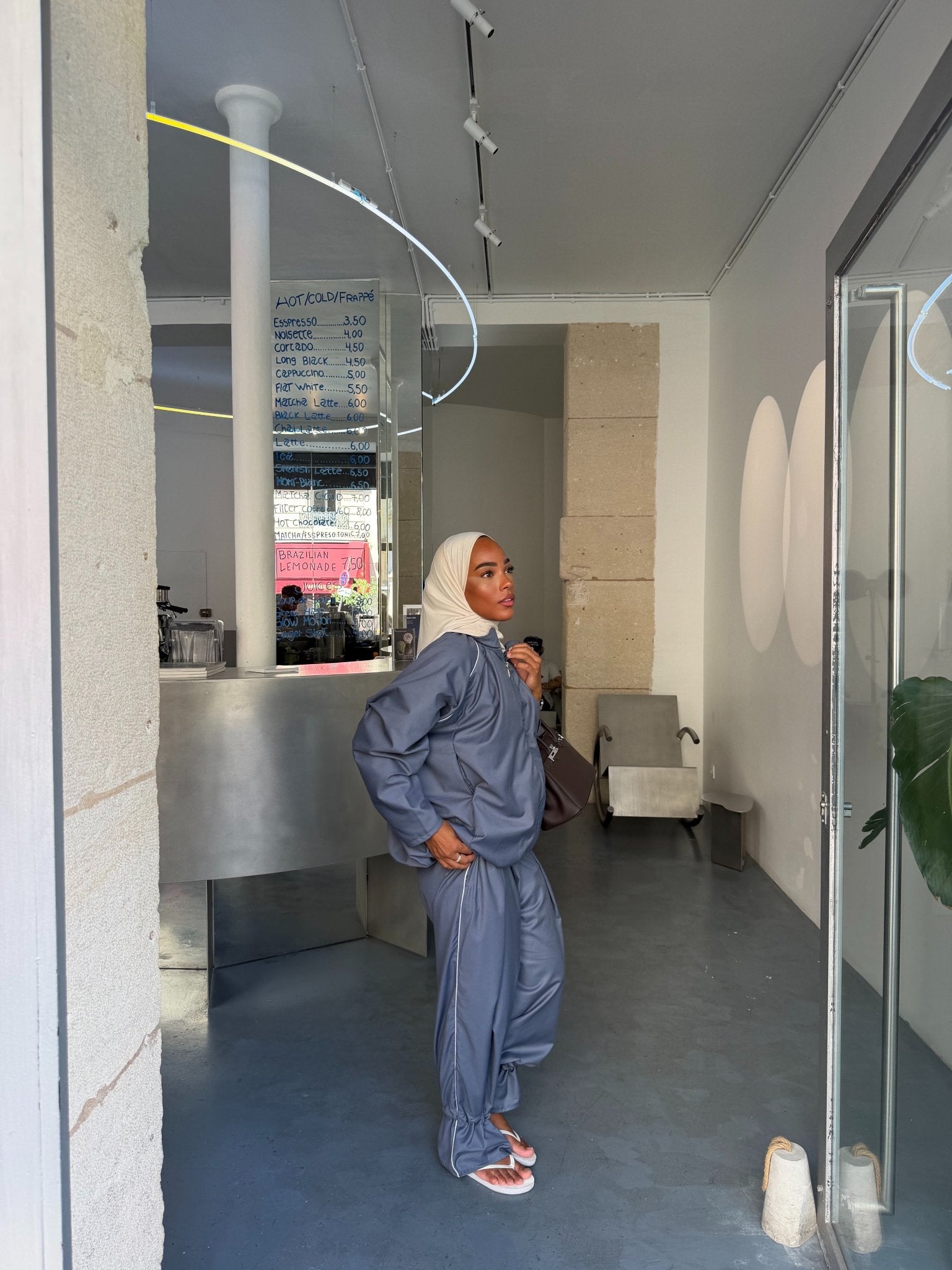 Ensemble jogging Imen - Bleu ardoise - TAHIRA
