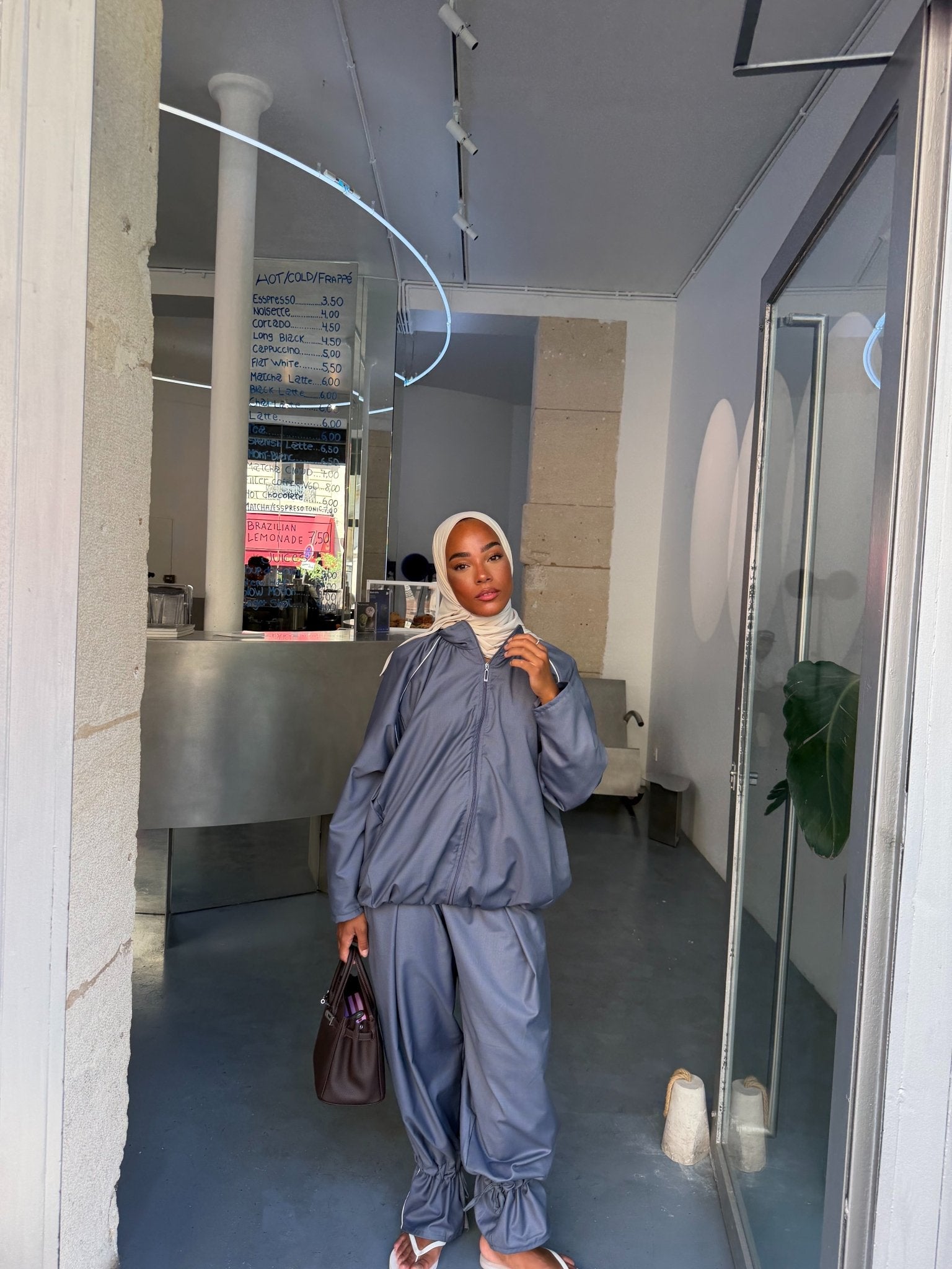 Ensemble jogging Imen - Bleu ardoise - TAHIRA