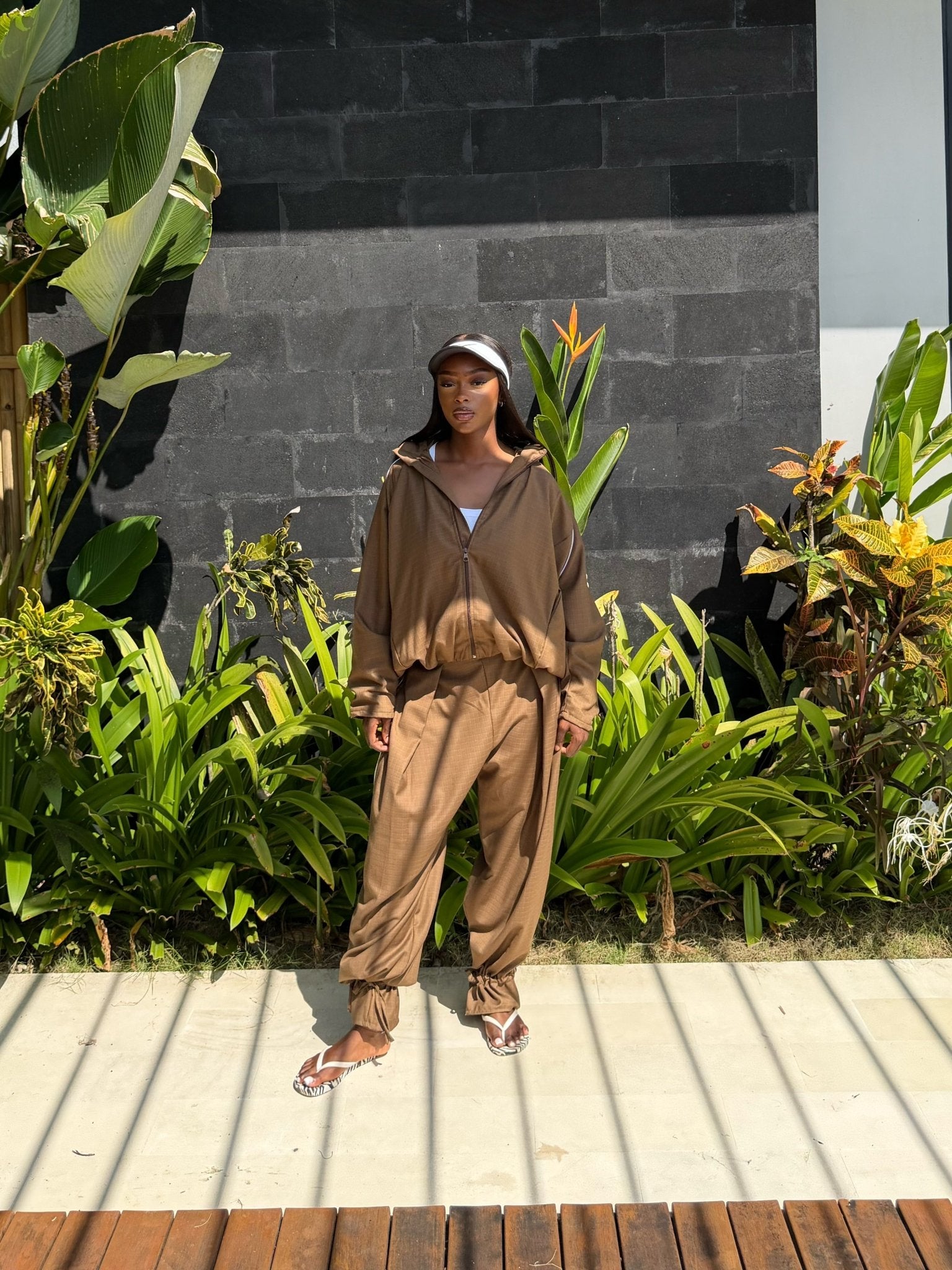 Ensemble Jogging Imen Camel foncé - TAHIRA