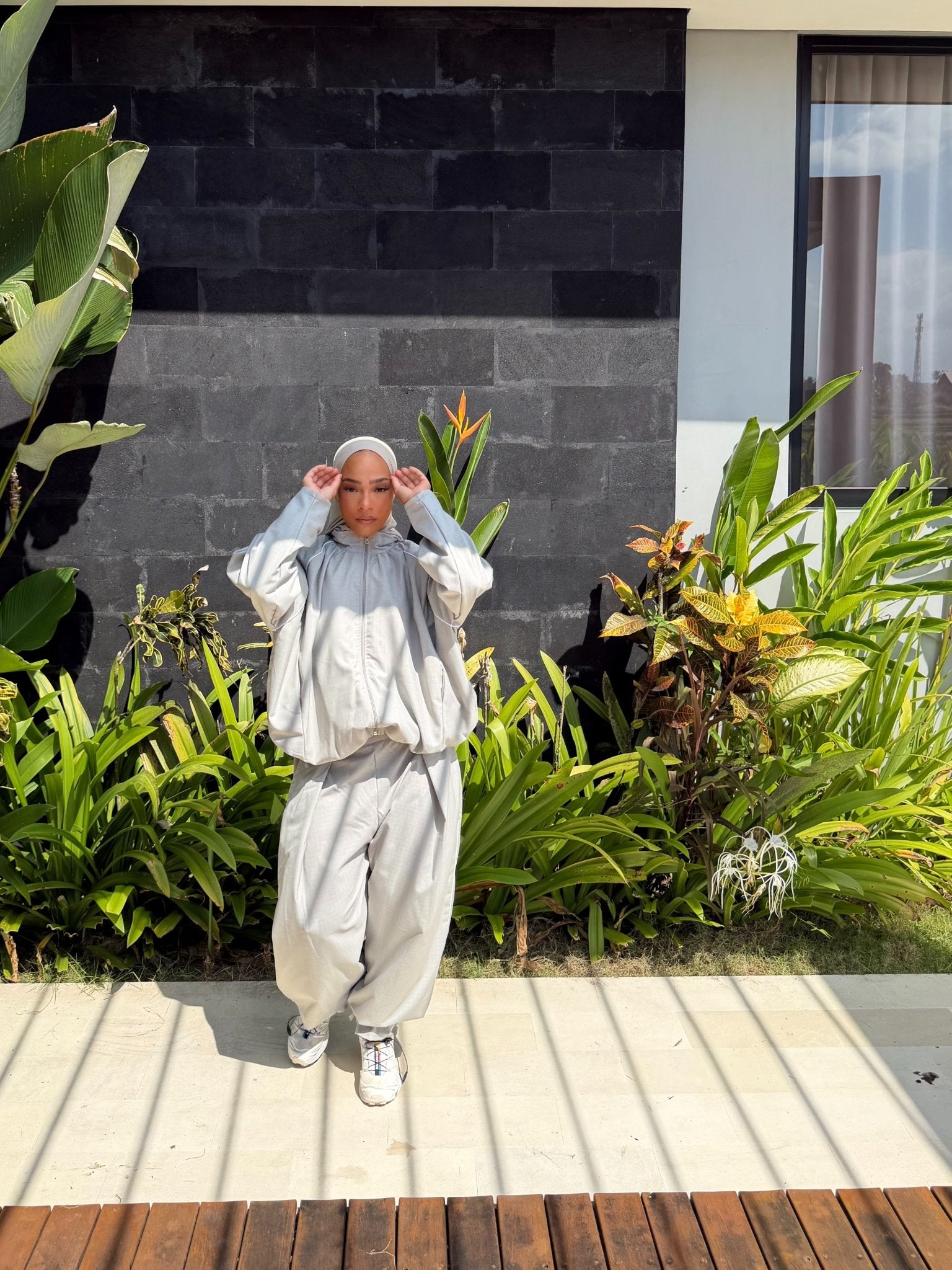 Ensemble Jogging Imen Gris - TAHIRA