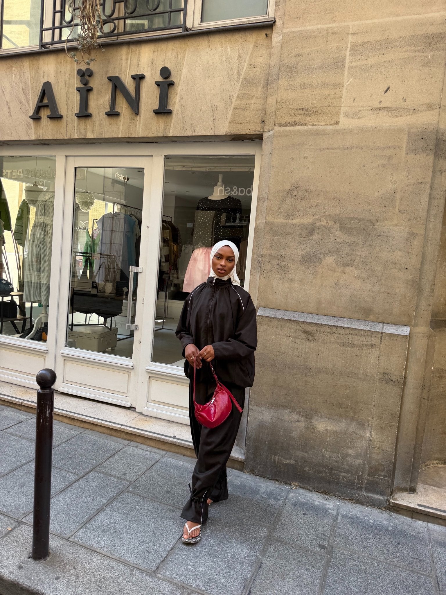 Ensemble jogging Imen - Marron foncé - TAHIRA